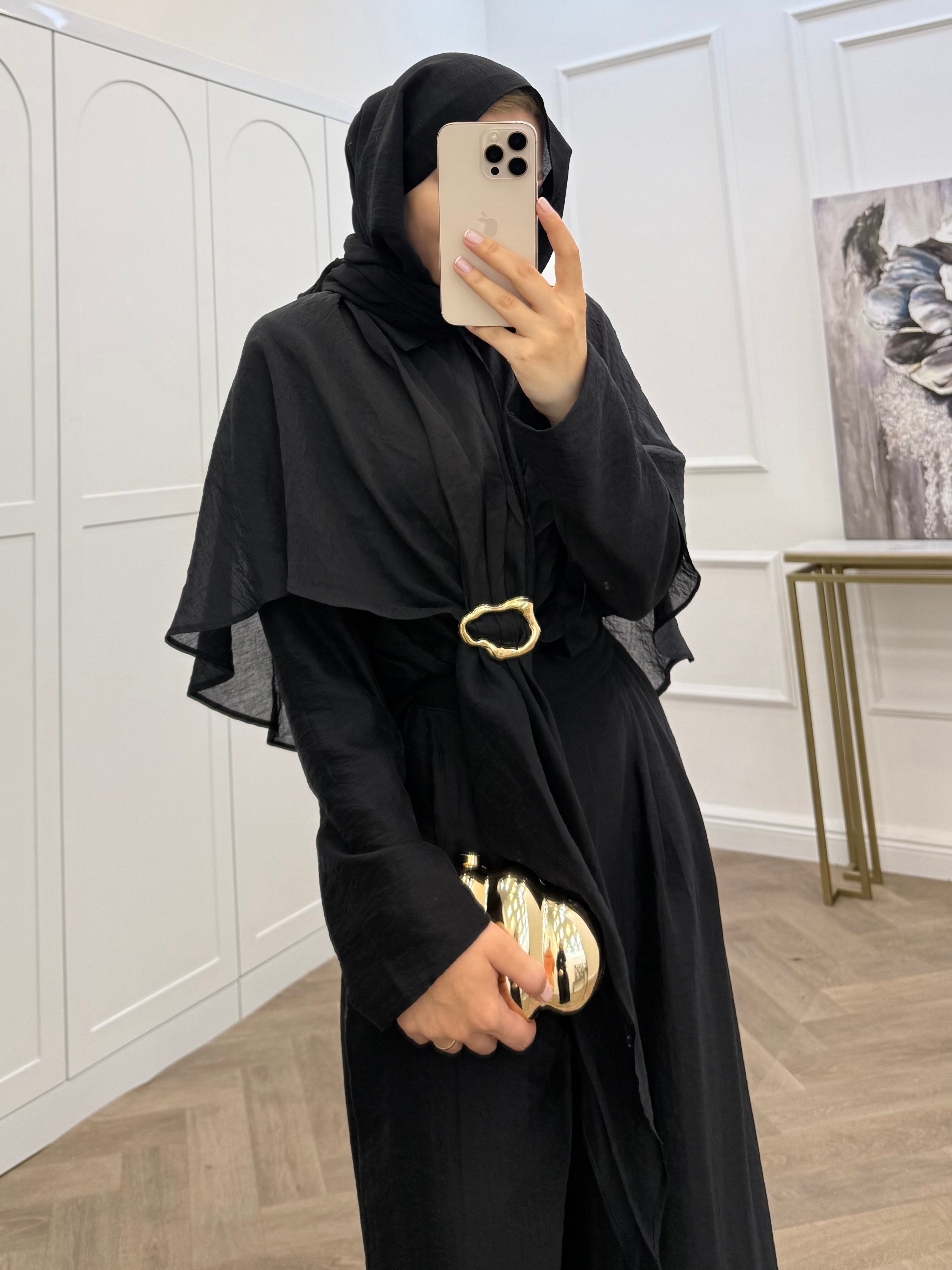 LİKA GOLD TOKALI PANTOLONLU TAKIM SİYAH