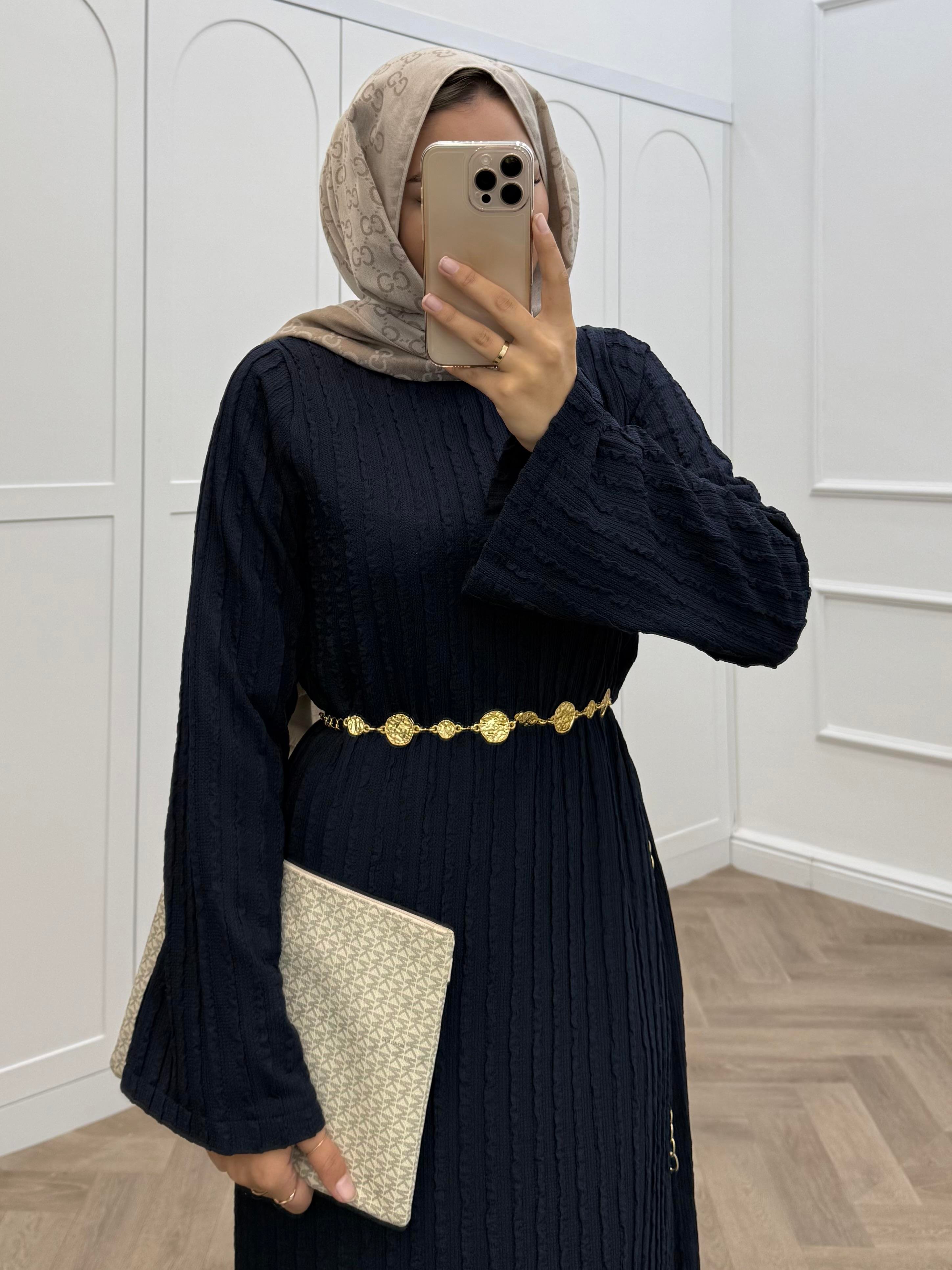 LİVA ELBİSE LACİVERT