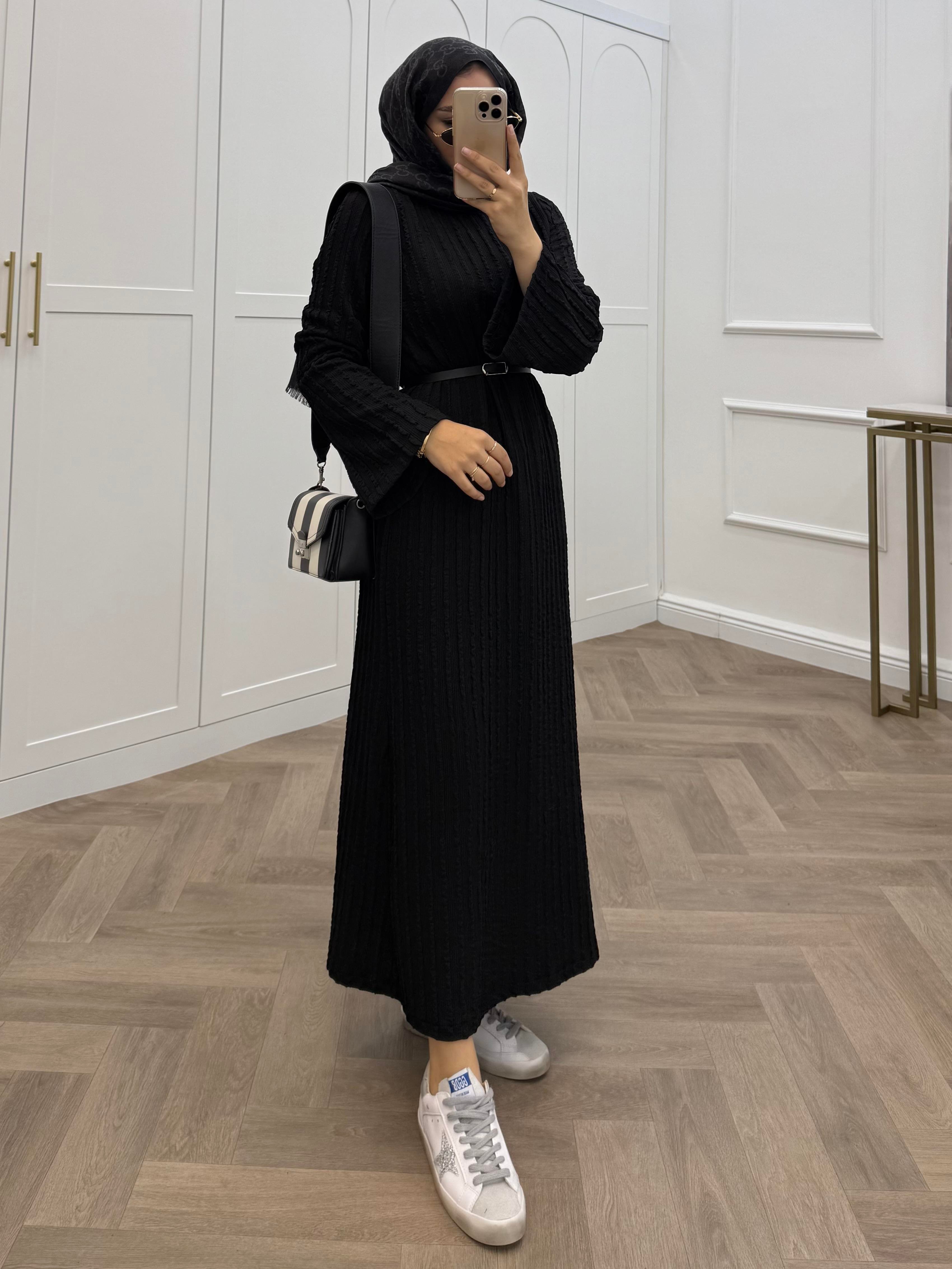 LİVA ELBİSE SİYAH