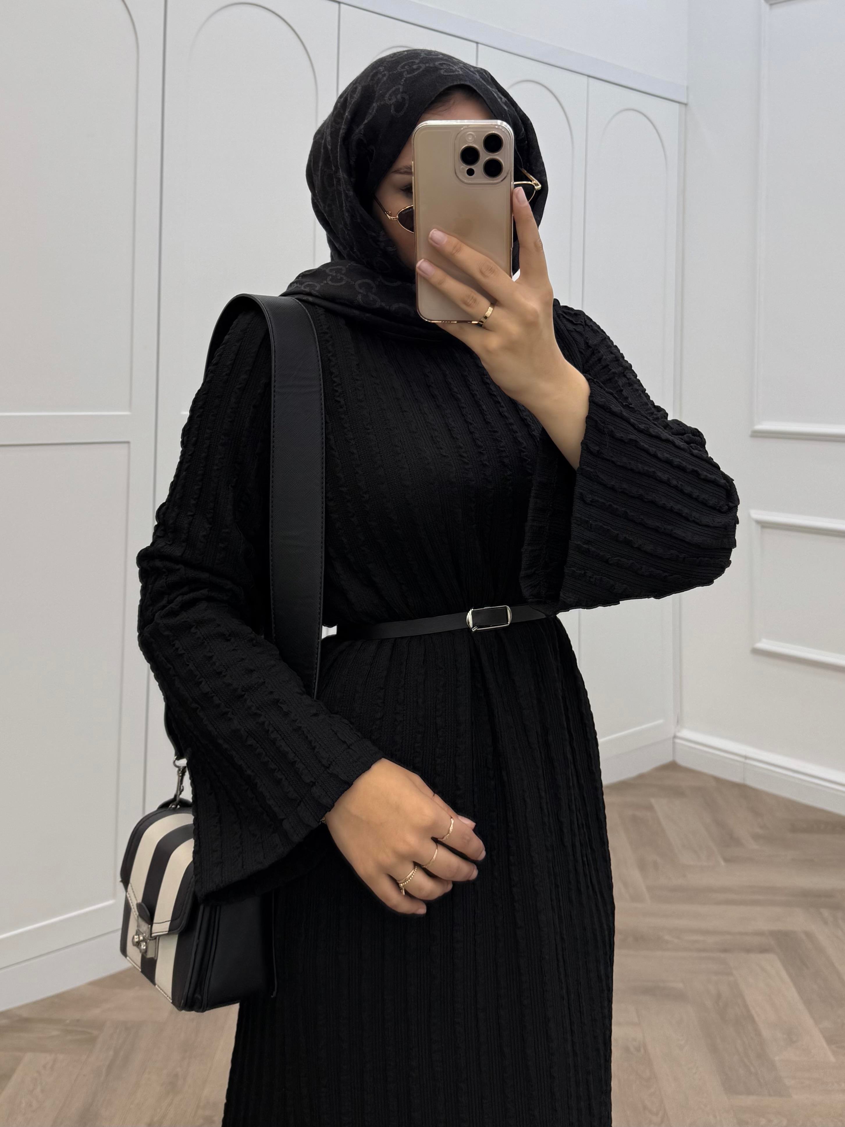 LİVA ELBİSE SİYAH