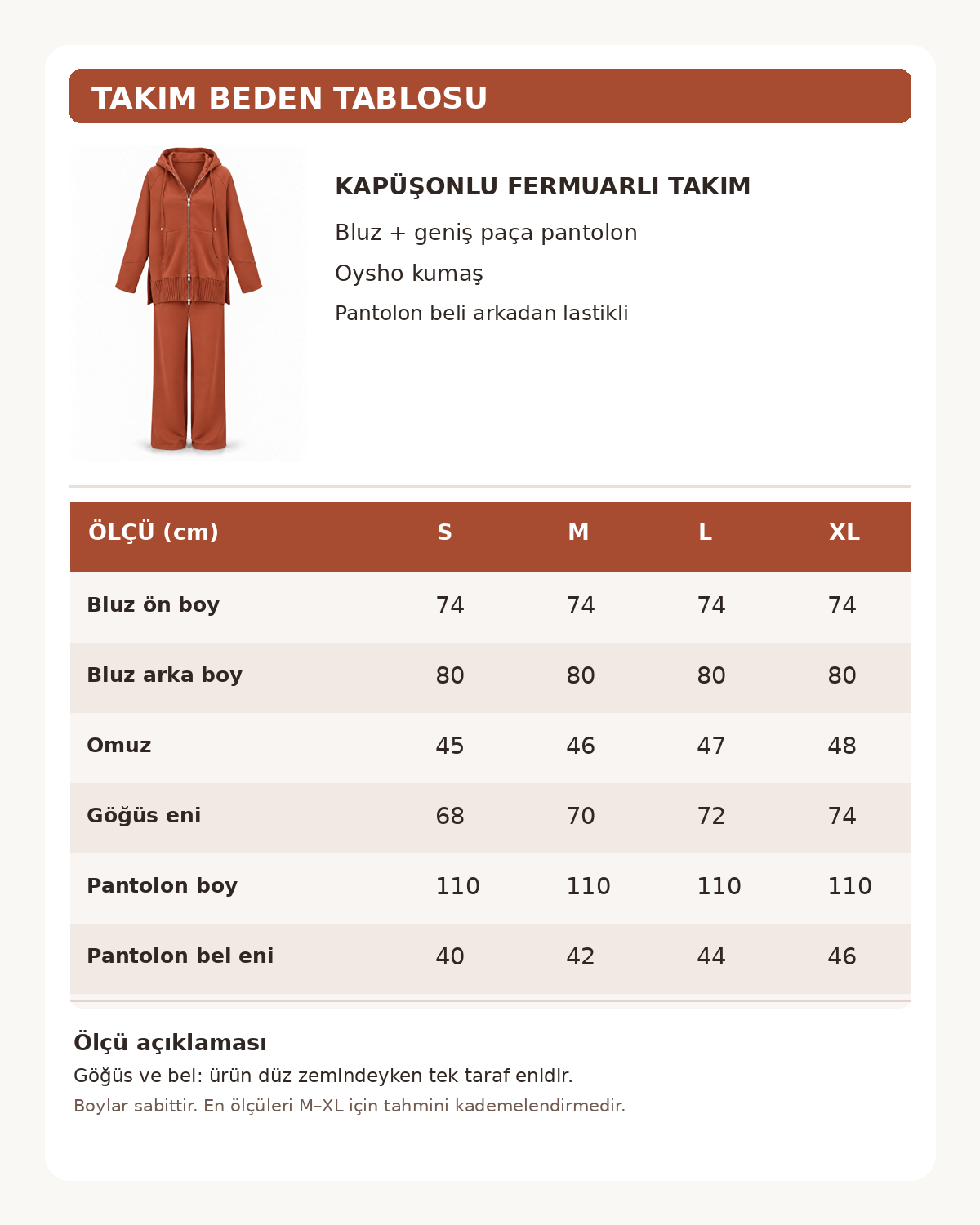 LUXİ KAPÜŞONLU EŞOFMAN TAKIMI KAHVE