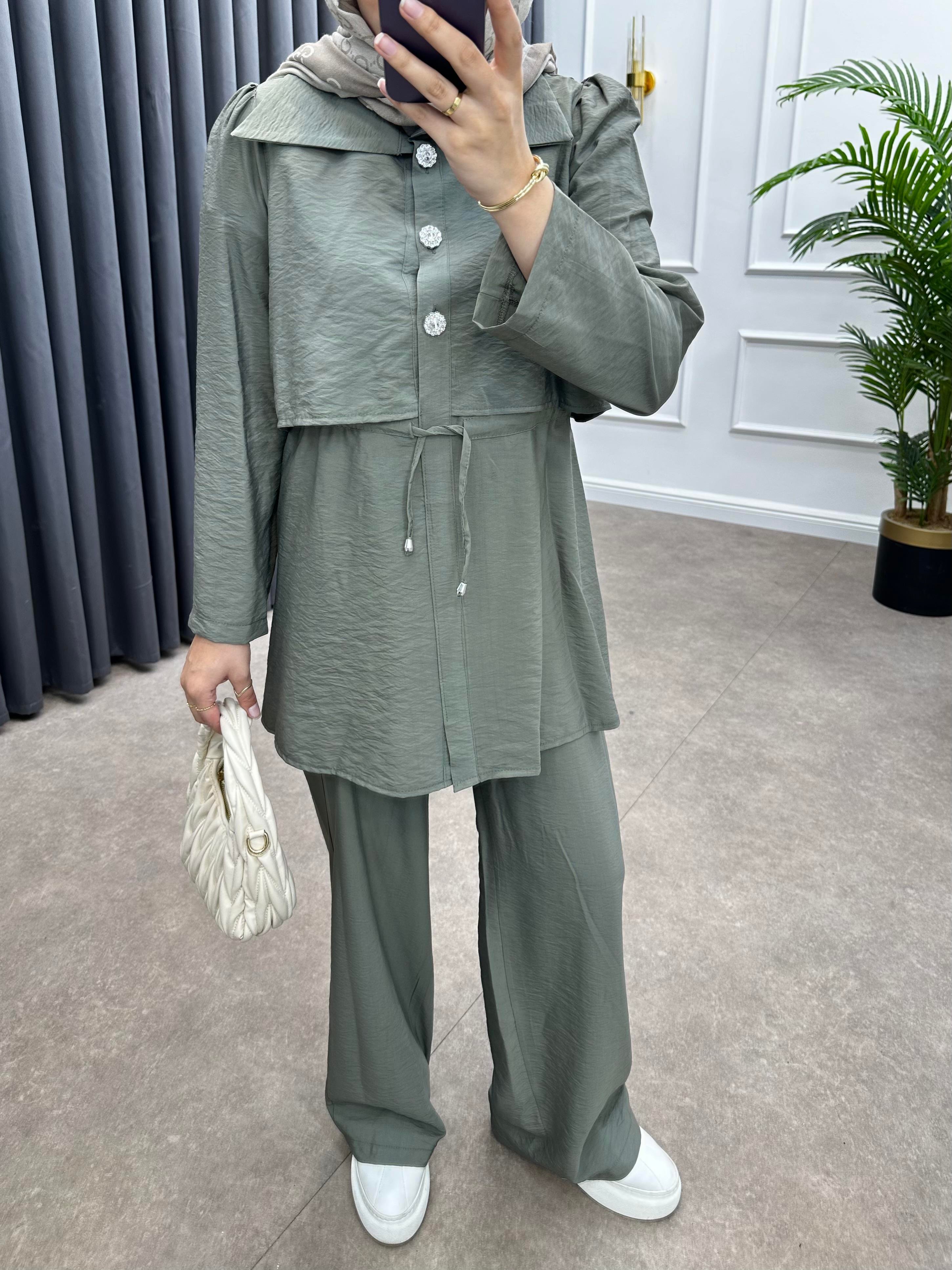 MİNA PANTOLONLU TAKIM HAKİ