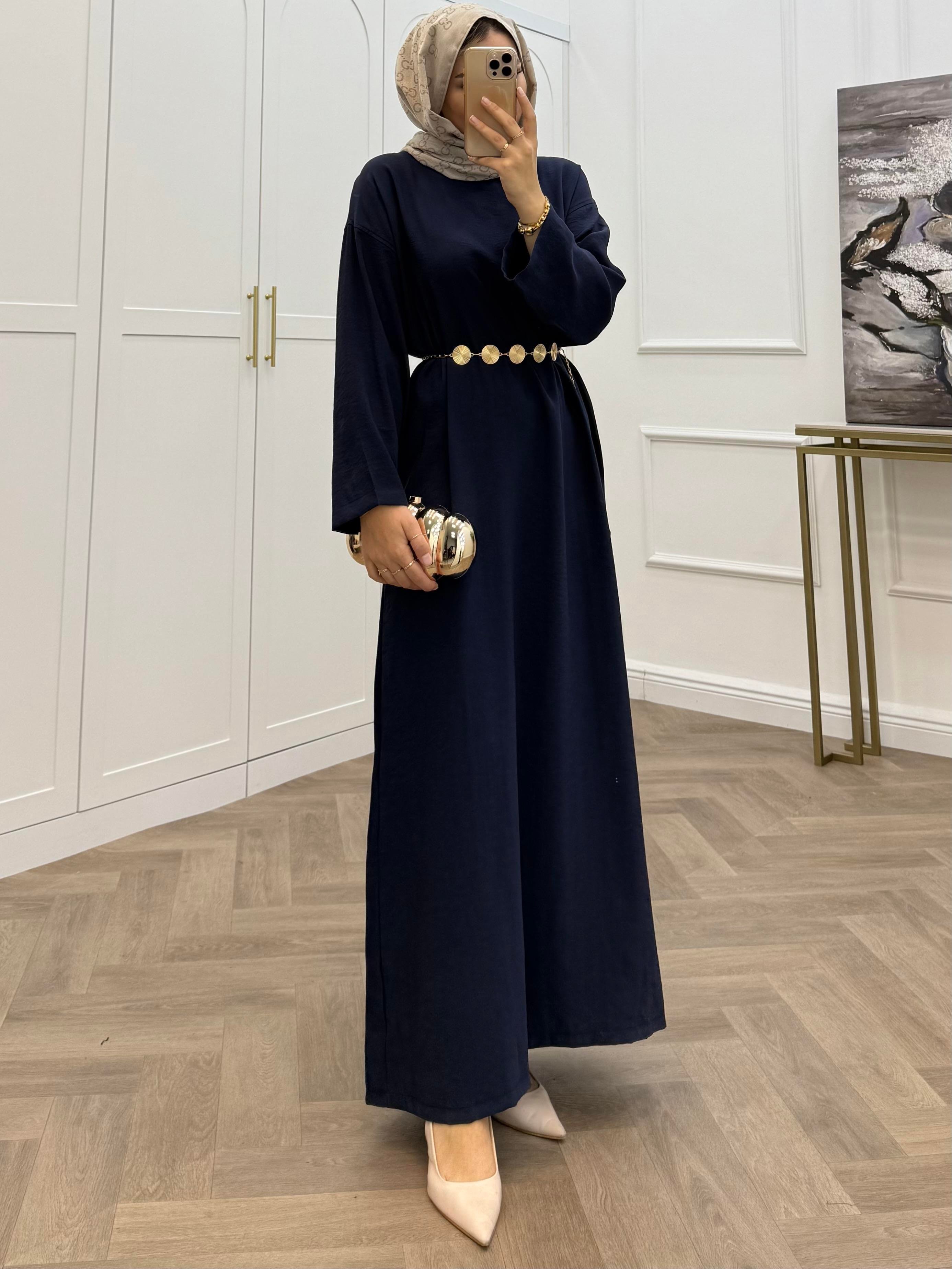 MODAL BASİC ELBİSE LACİVERT