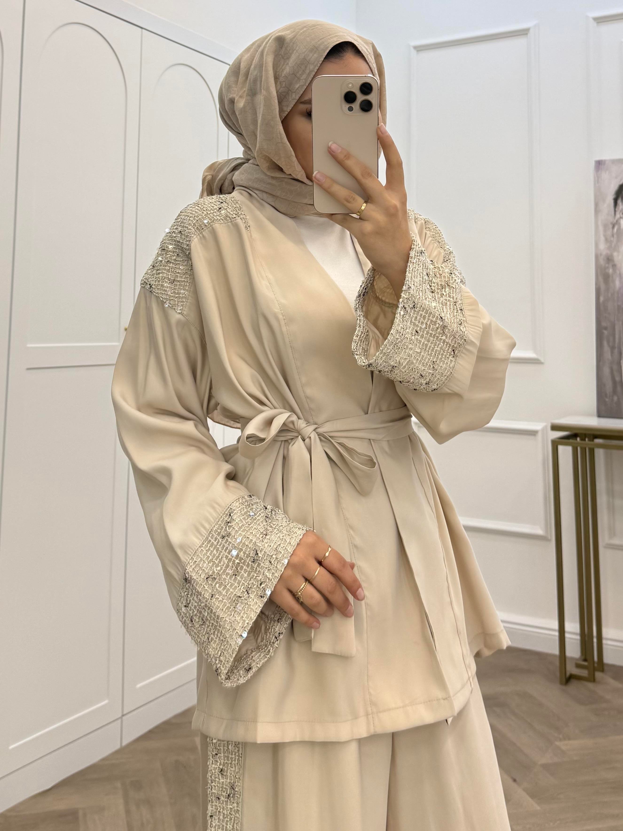 MONA PAYETLİ PANTOLONLU BEJ