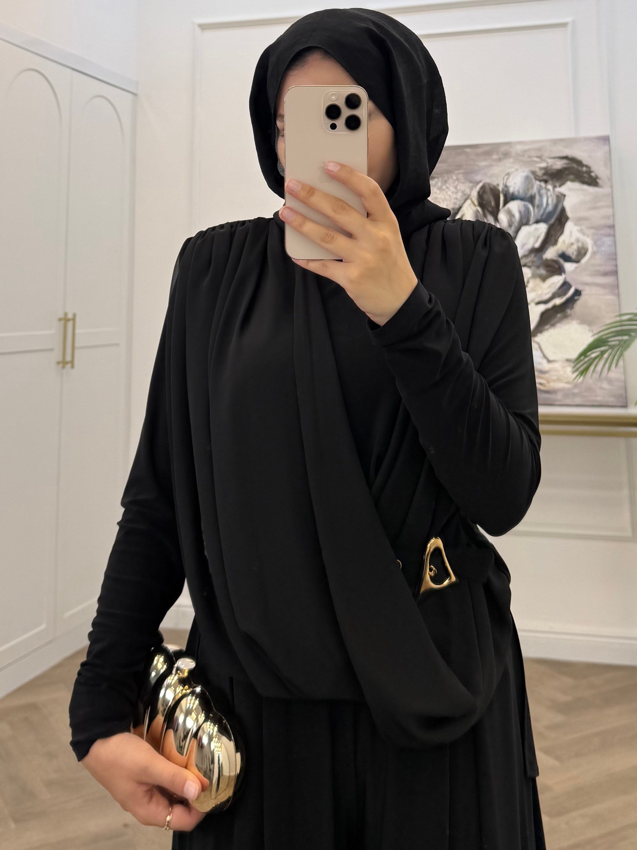NARİ GOLD TOKALI SANDY PANTOLONLU TAKIM SİYAH