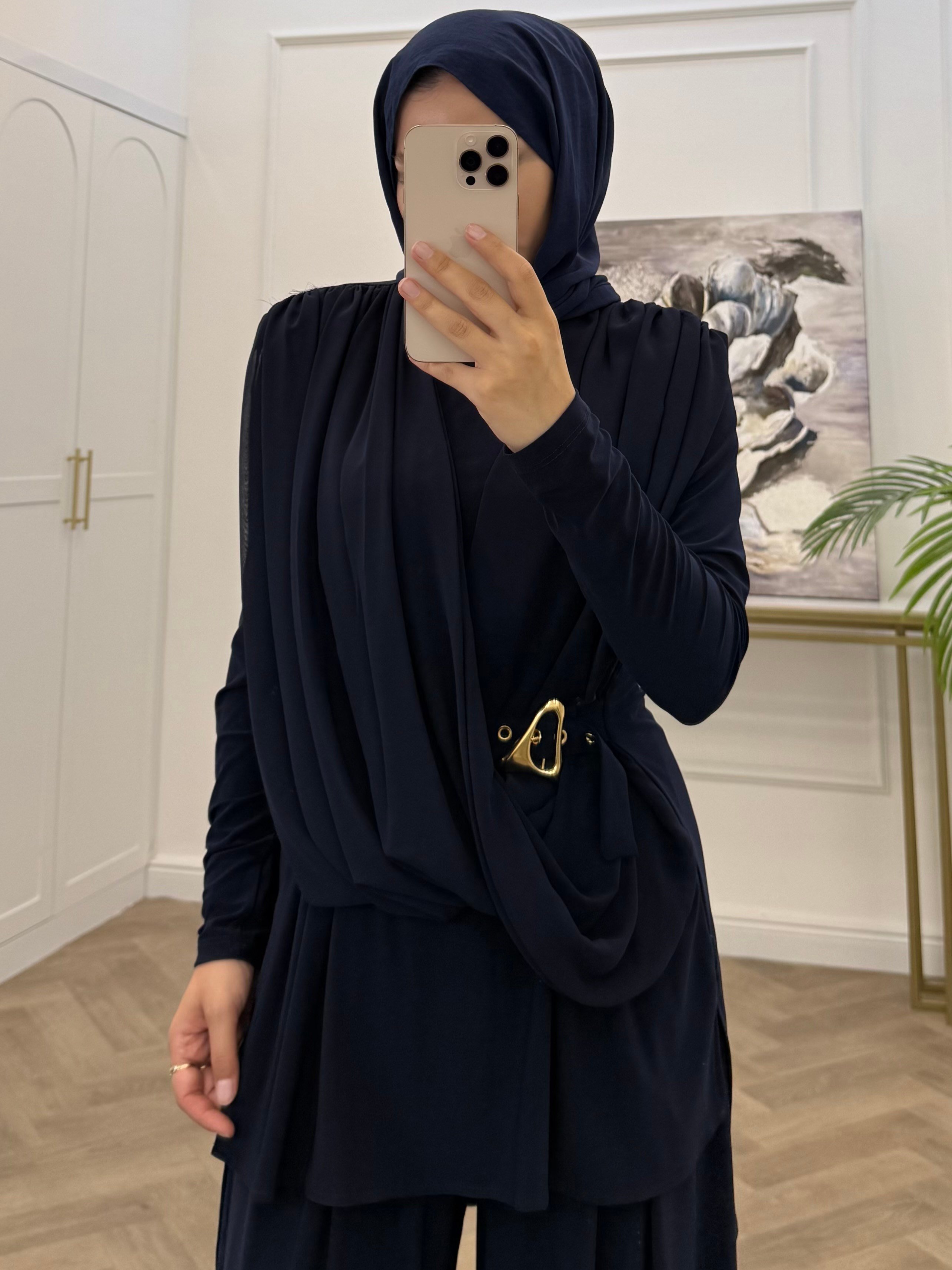 NARİ GOLD TOKALI SANDY PANTOLONLU TAKIM LACİVERT