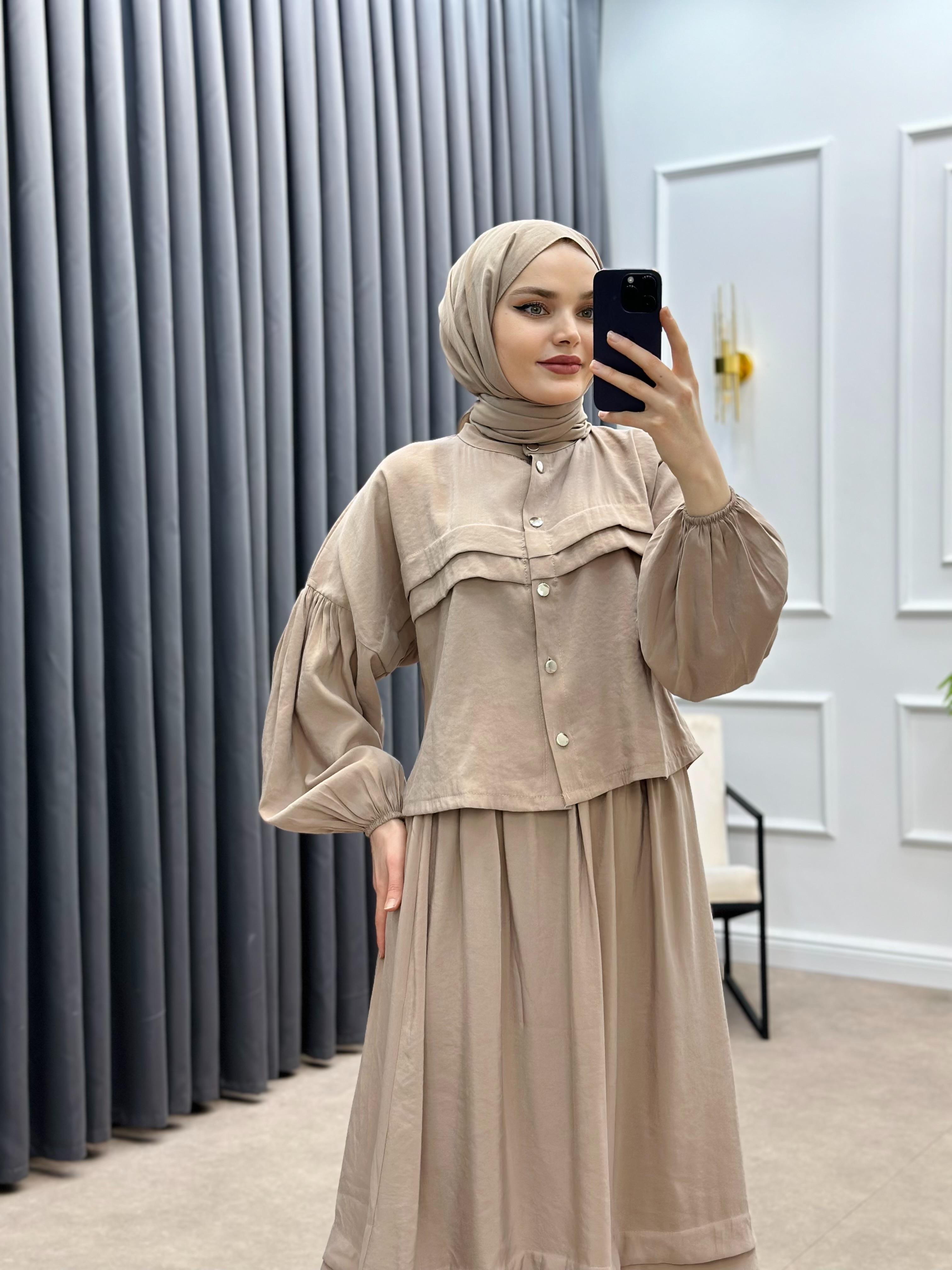 NES ETEKLİ TAKIM BEJ