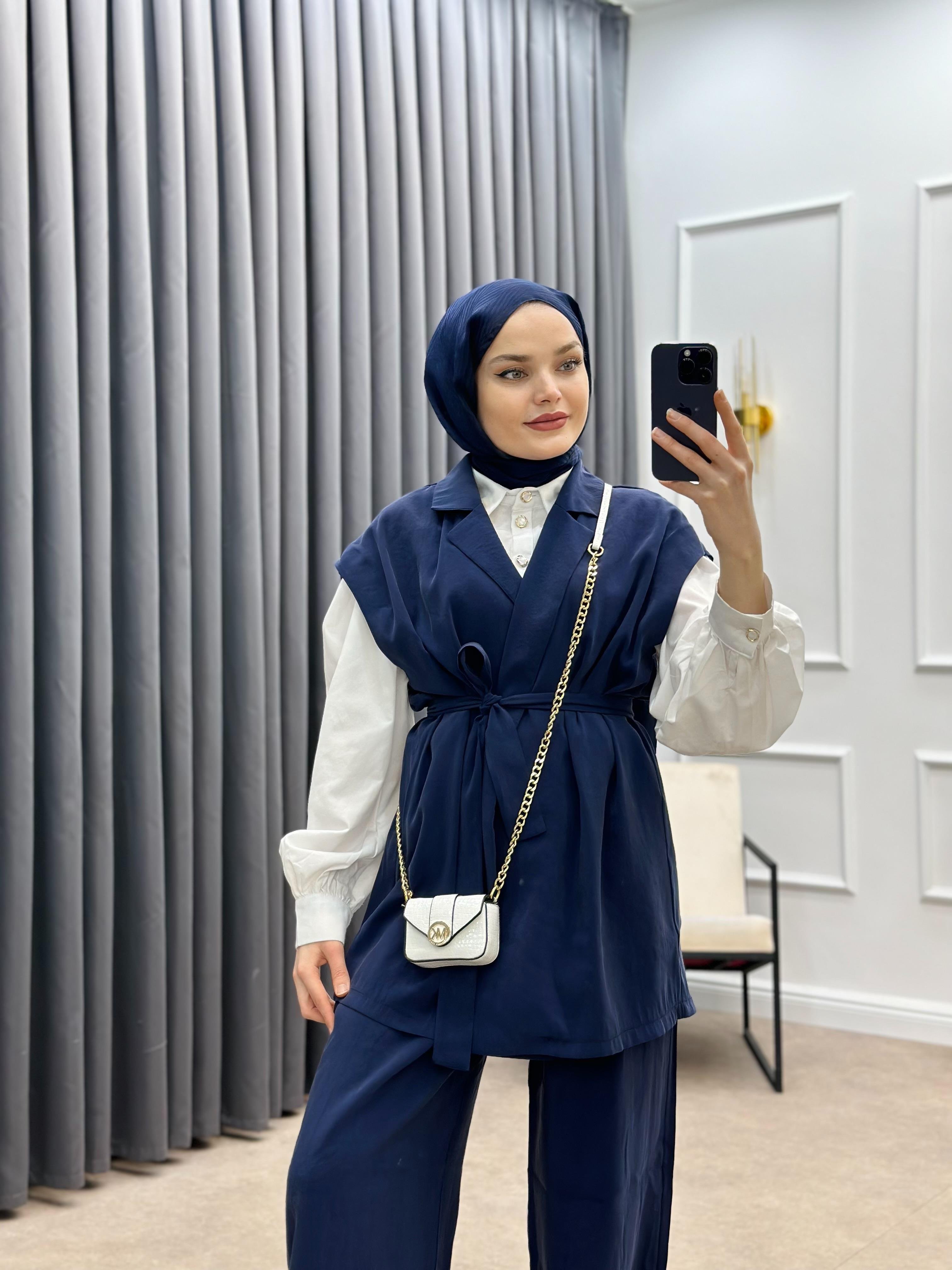 NES PANTOLONLU İKİLİ TAKIM LACİVERT