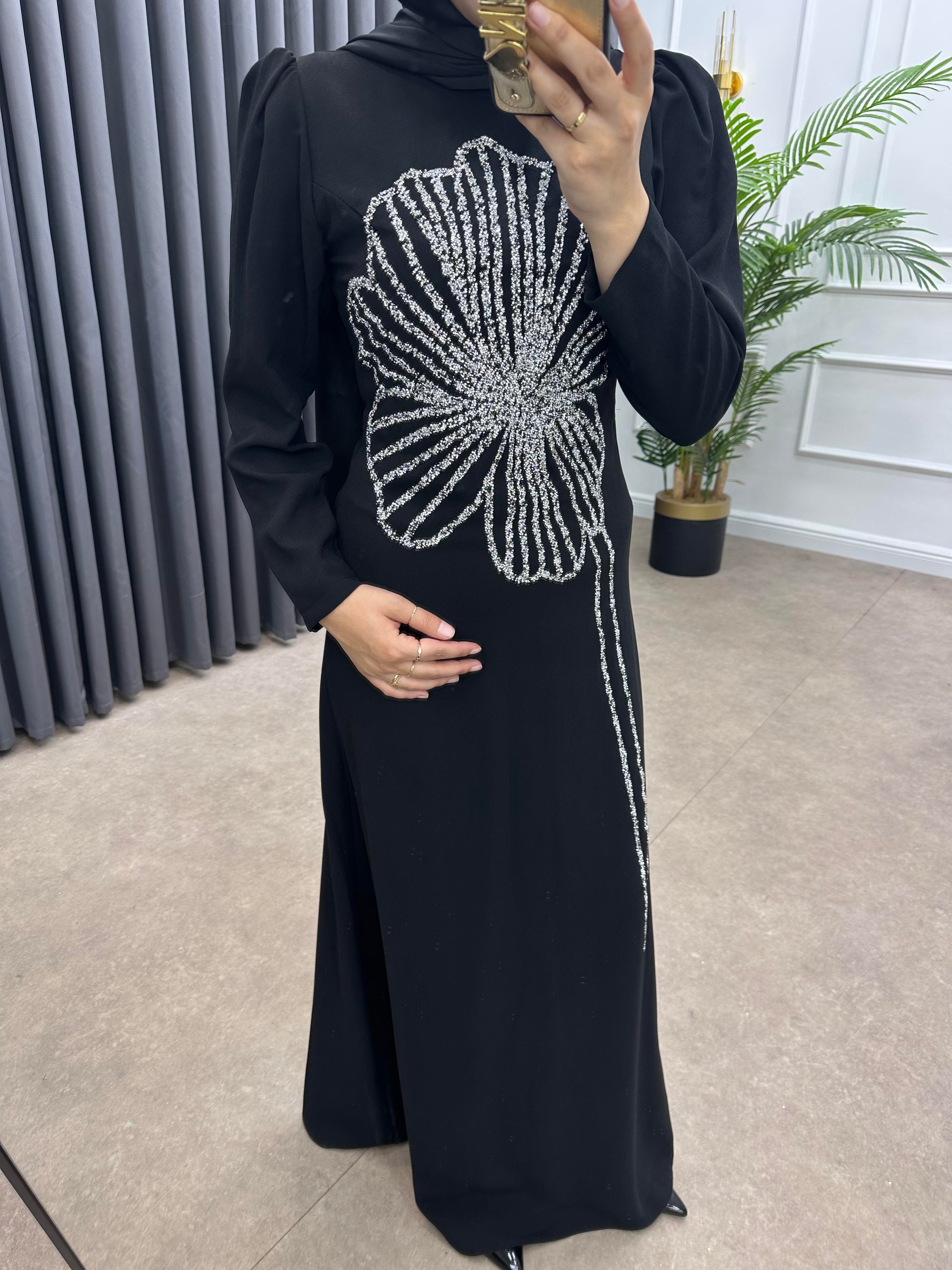NURSEMA ELBİSE SİYAH