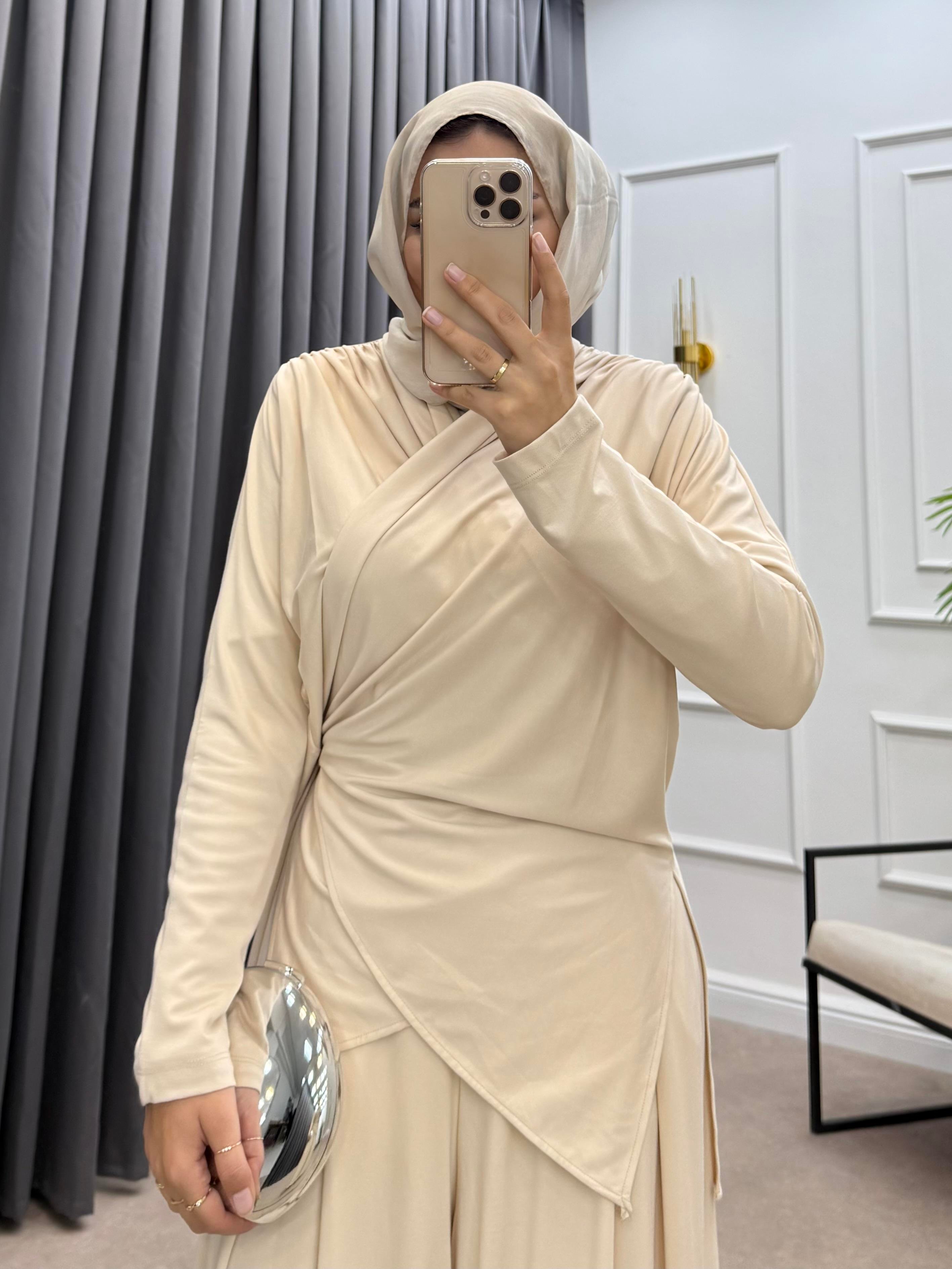 ÖNDEN BAĞLAMALI OYSHO PANTOLONLU TAKIM TAŞ