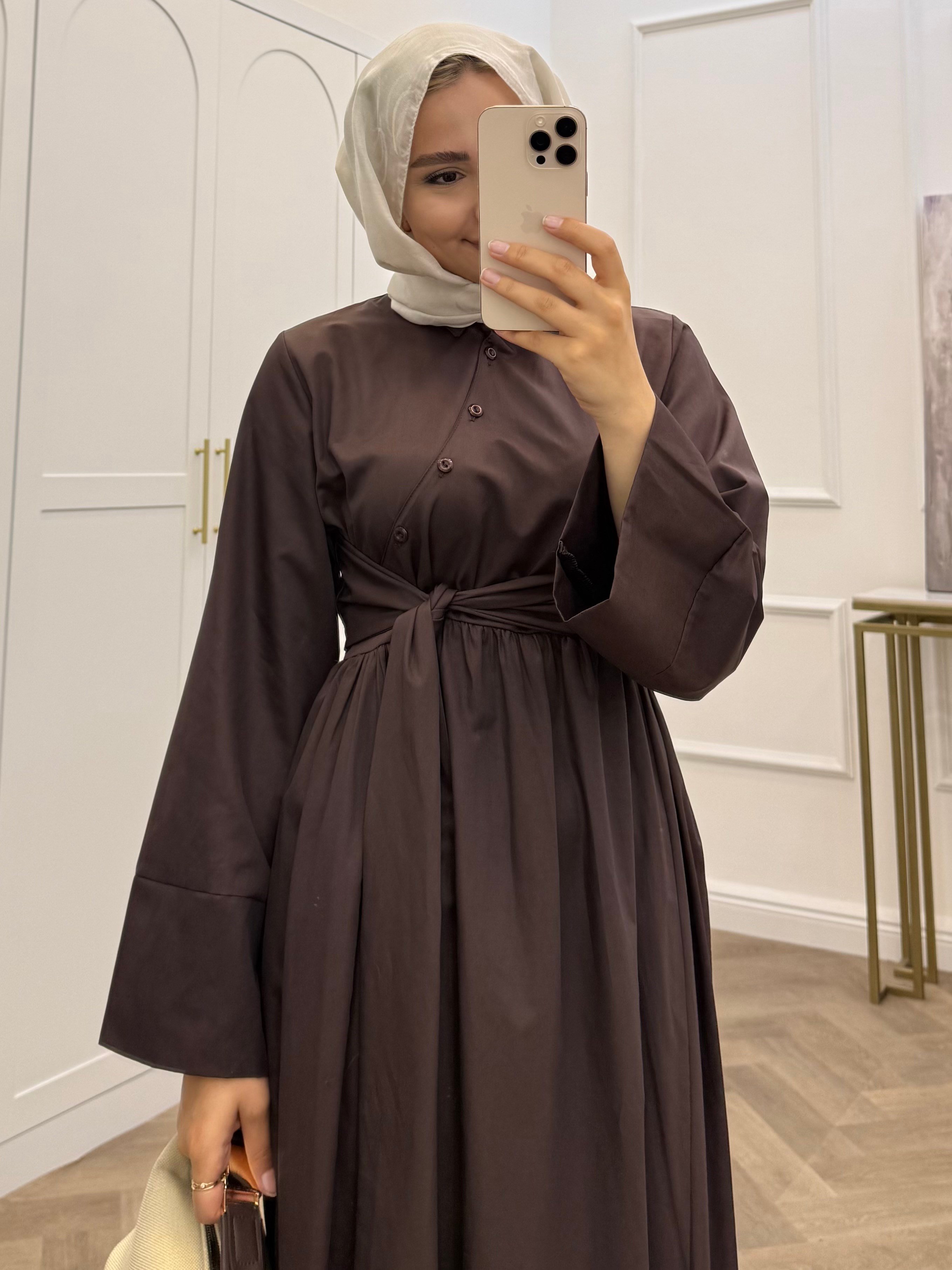 PAMELA POPLİN ELBİSE SİYAH