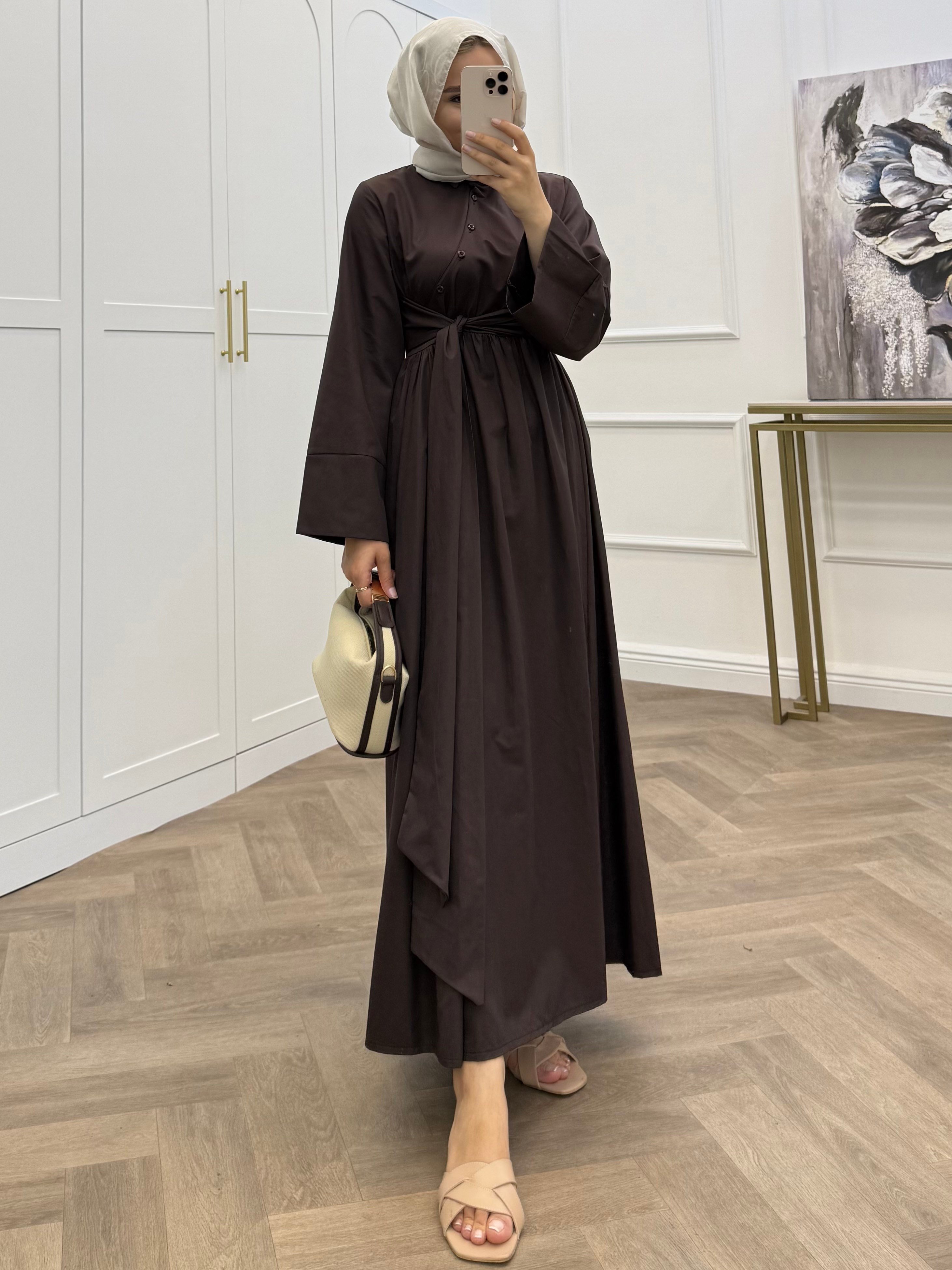 PAMELA POPLİN ELBİSE SİYAH