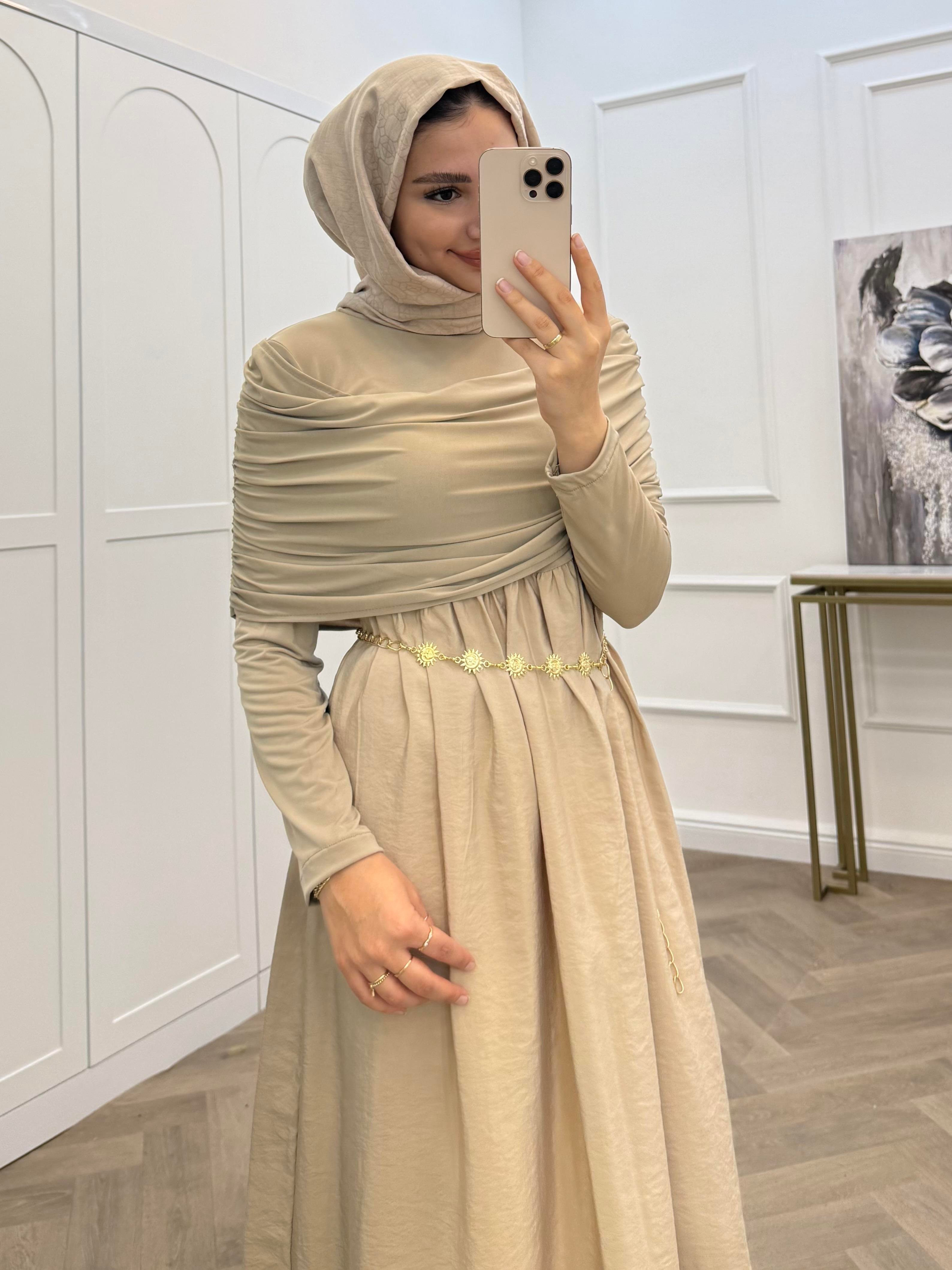 PANÇO SANDY ELBİSE BEJ