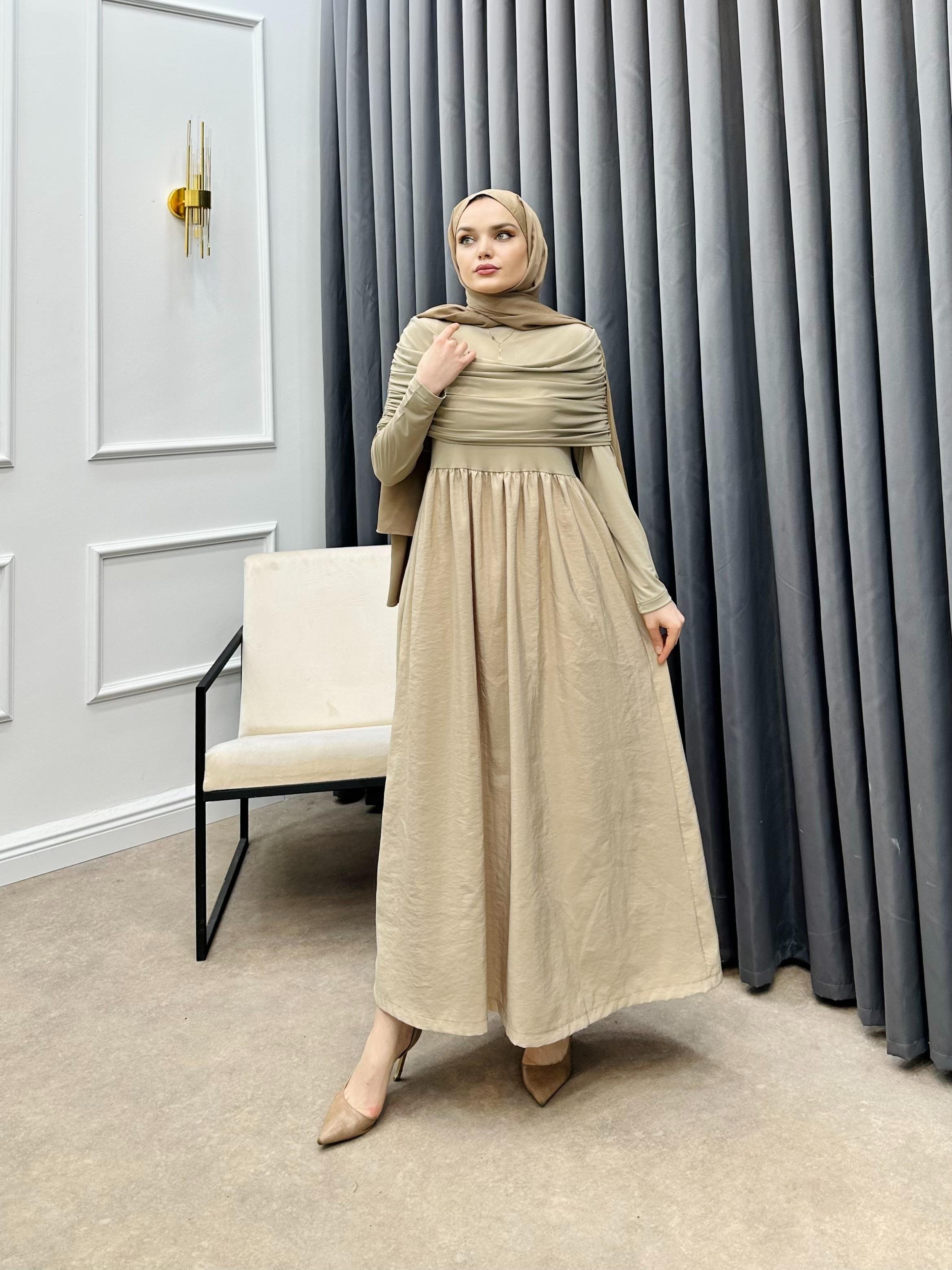 PANÇO SANDY ELBİSE BEJ