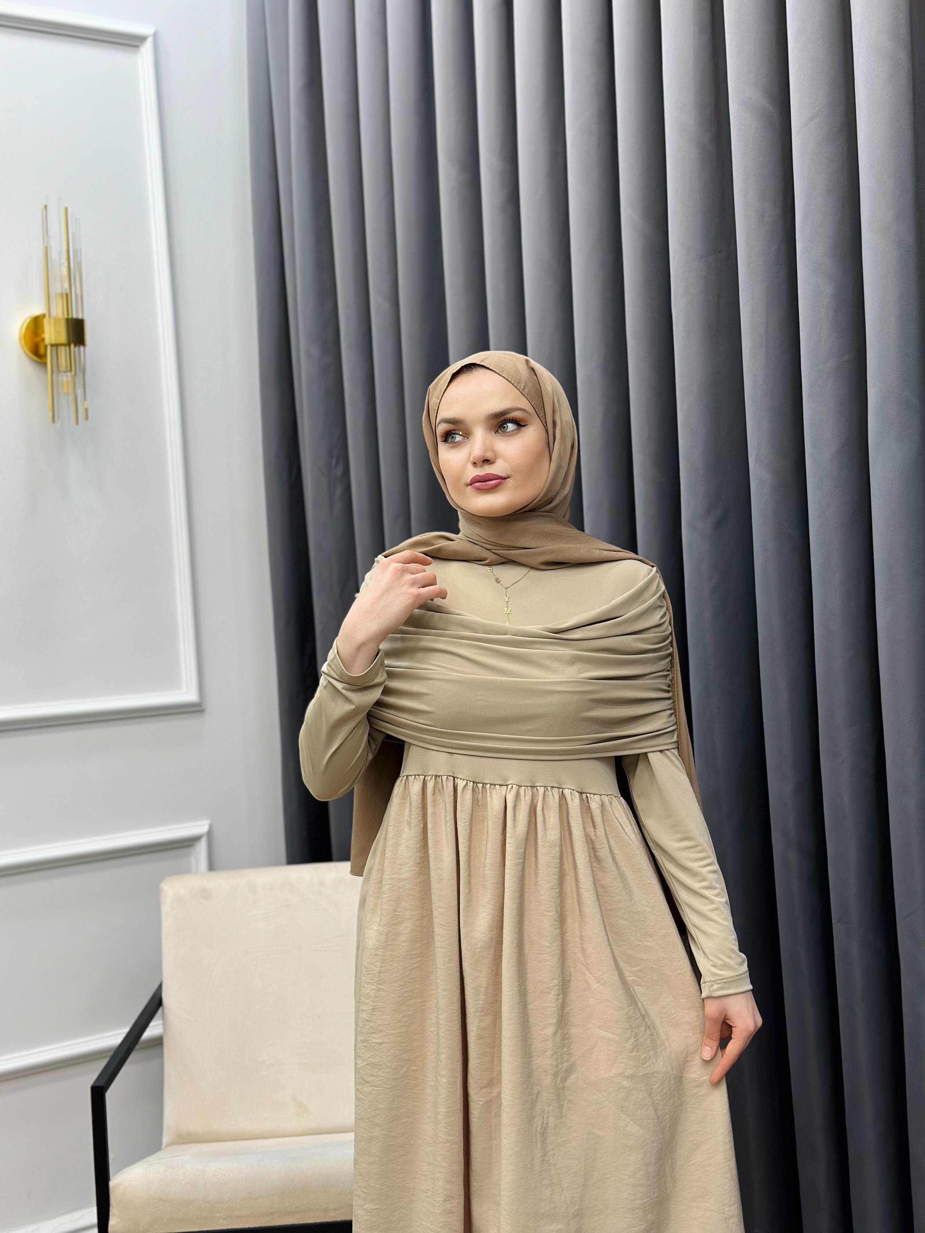 PANÇO SANDY ELBİSE BEJ