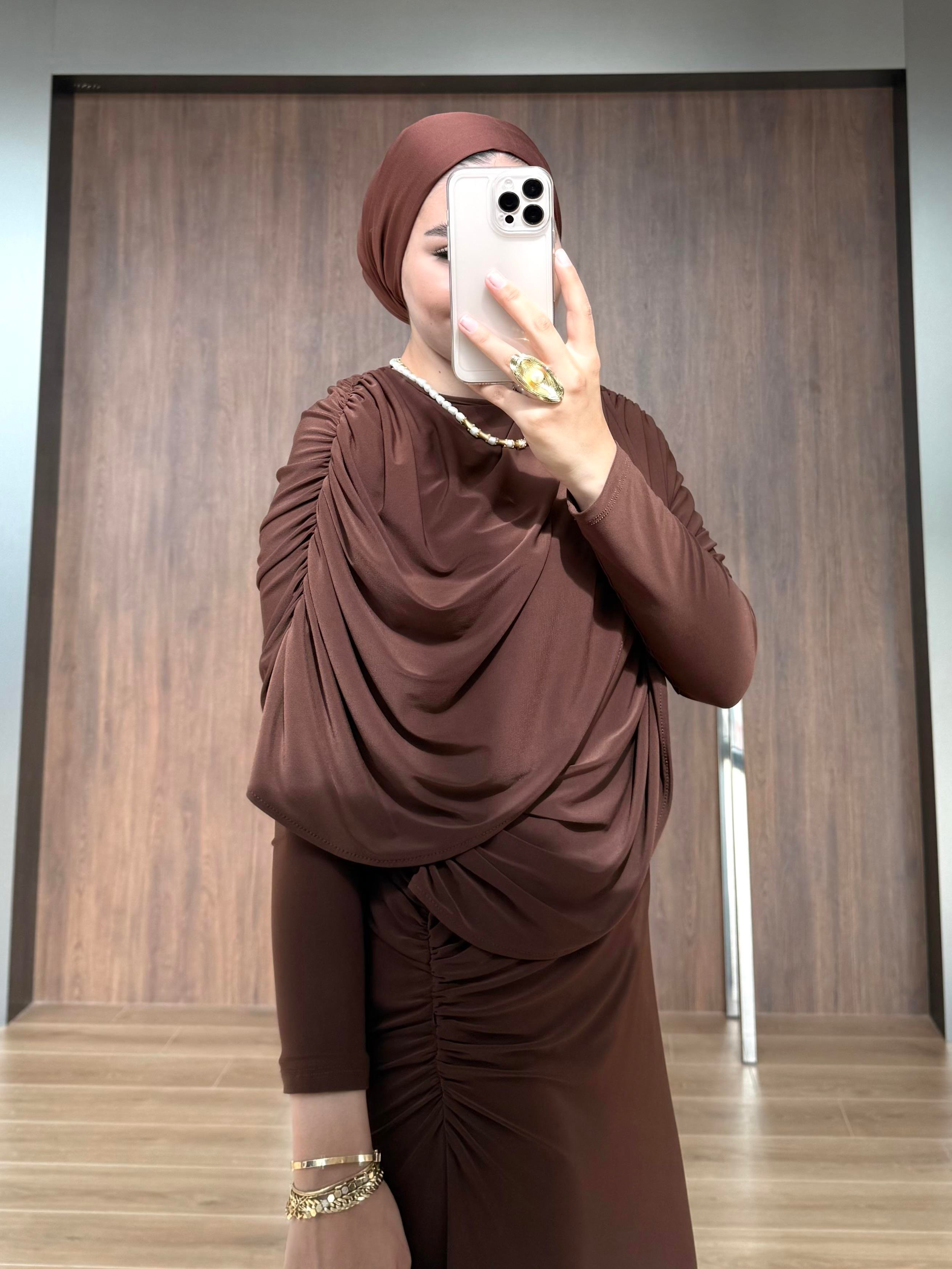 PANÇO SANDY ELBİSE KAHVE