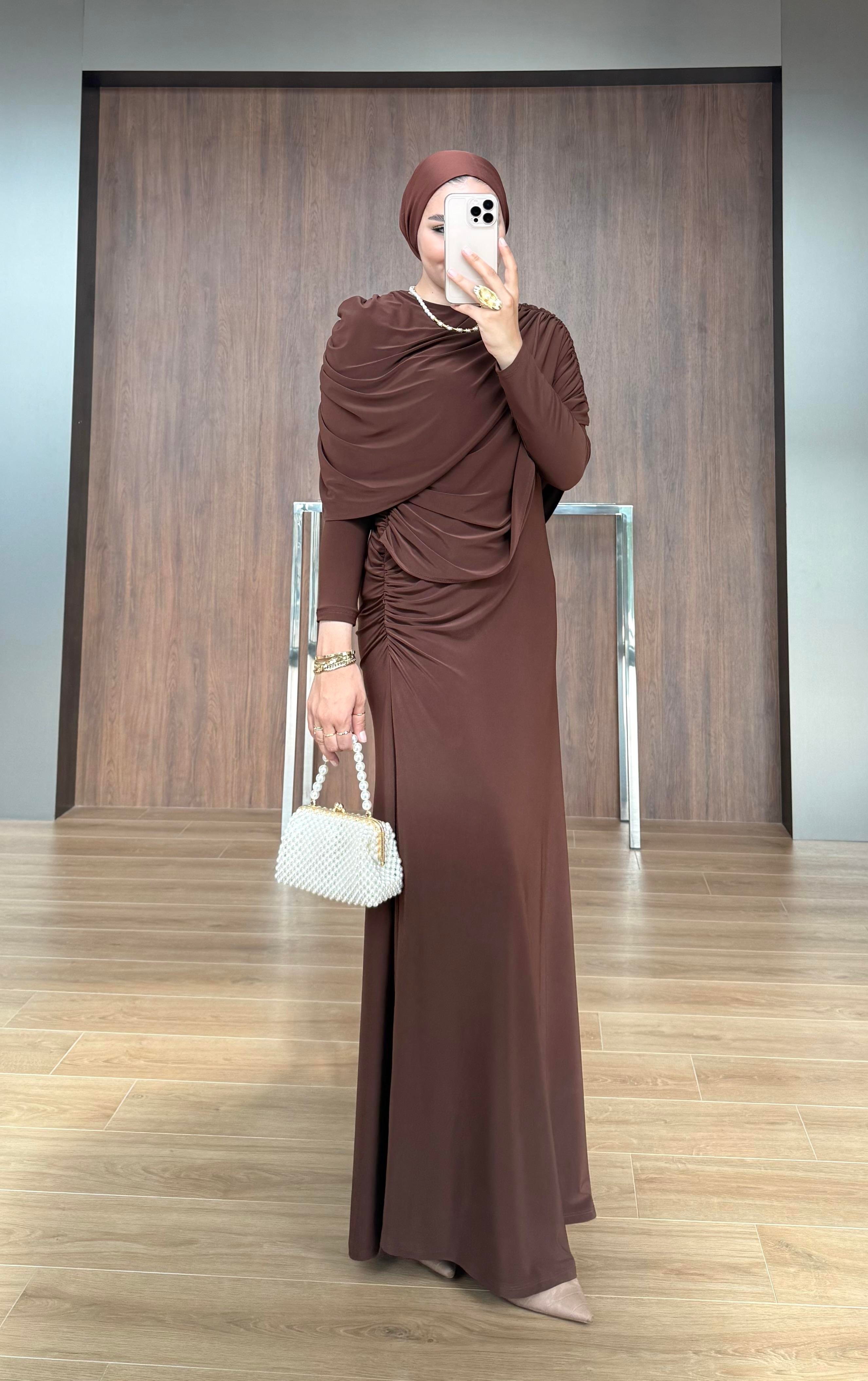 PANÇO SANDY ELBİSE KAHVE