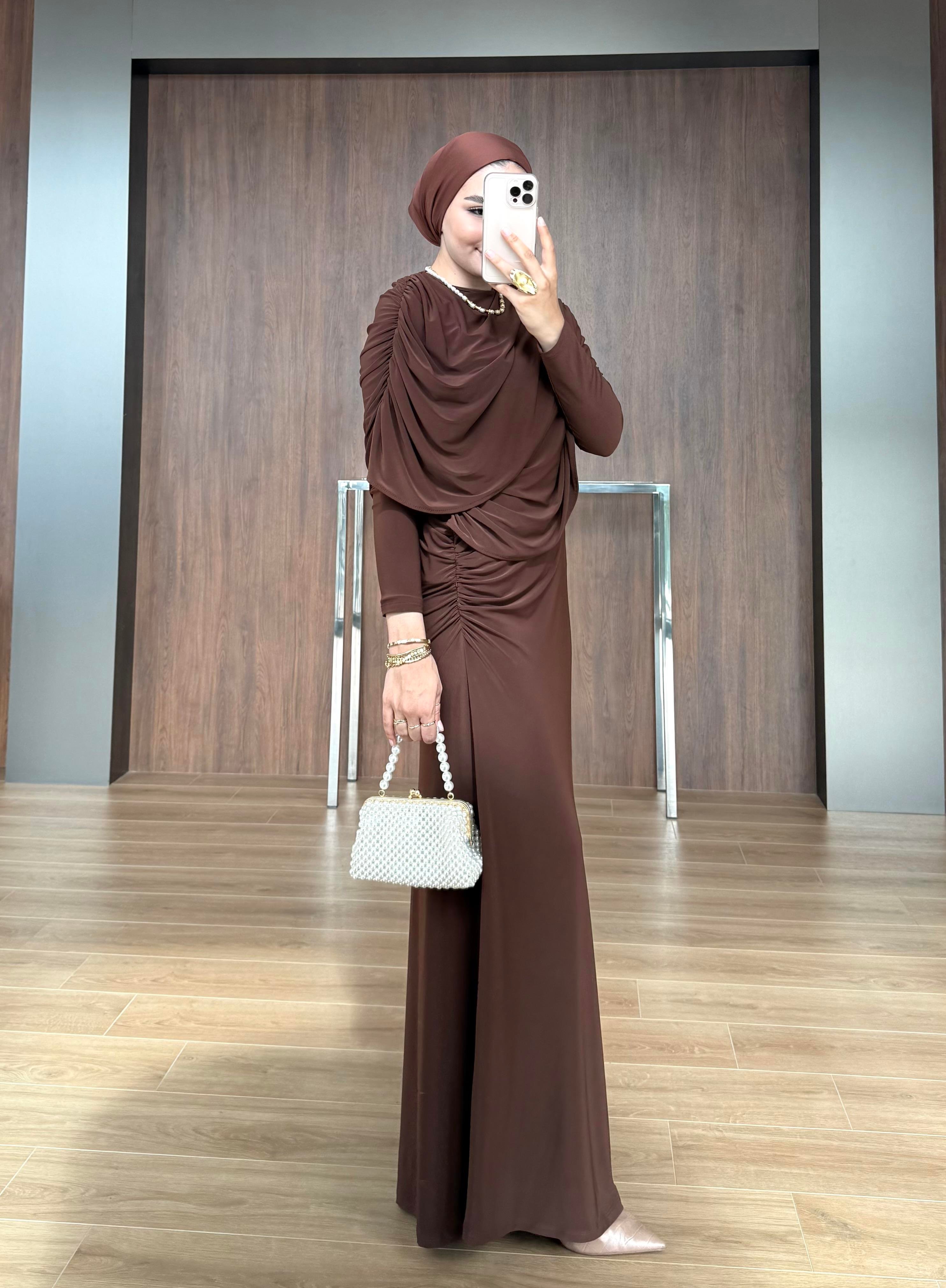 PANÇO SANDY ELBİSE KAHVE