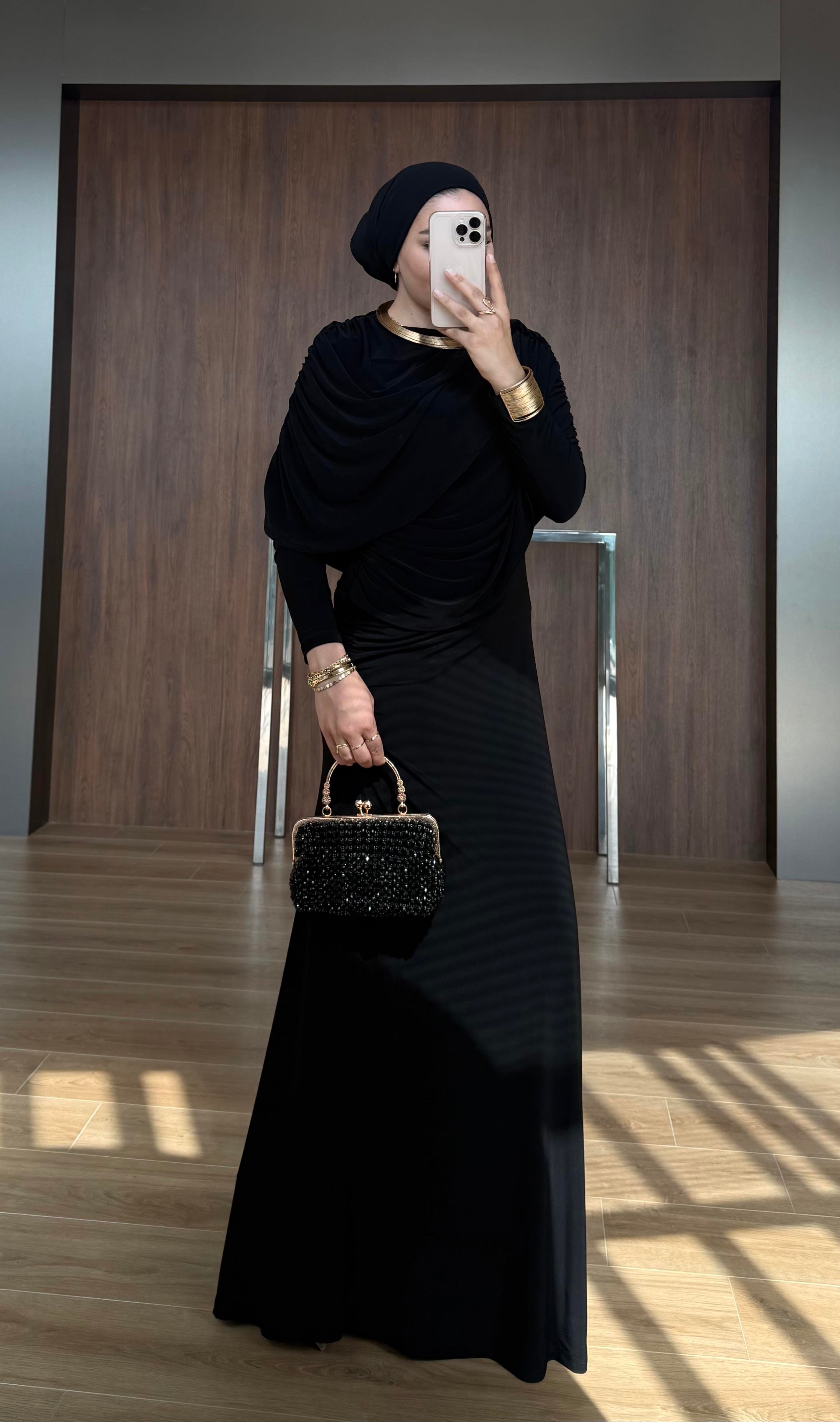 PANÇO SANDY ELBİSE SİYAH