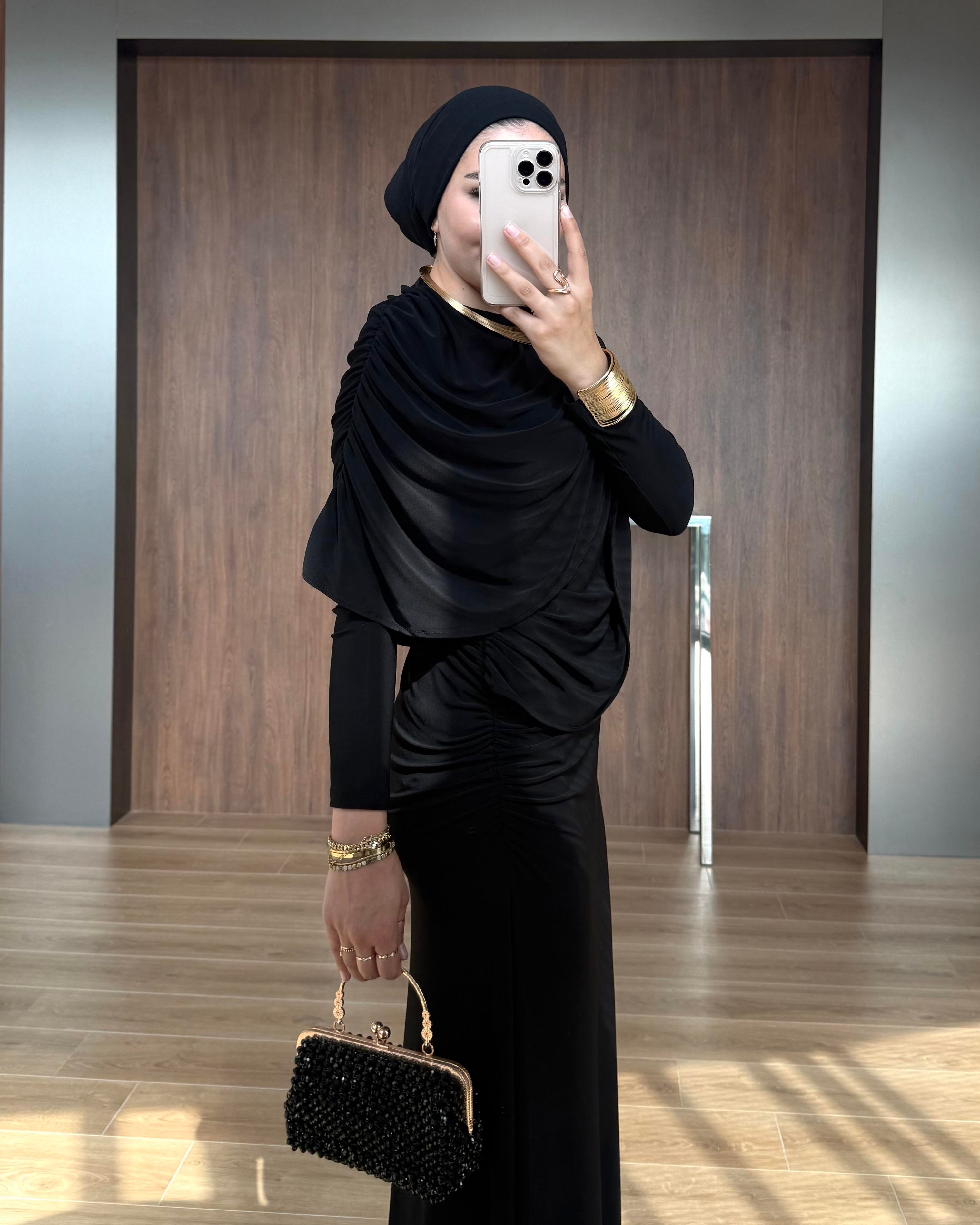 PANÇO SANDY ELBİSE SİYAH