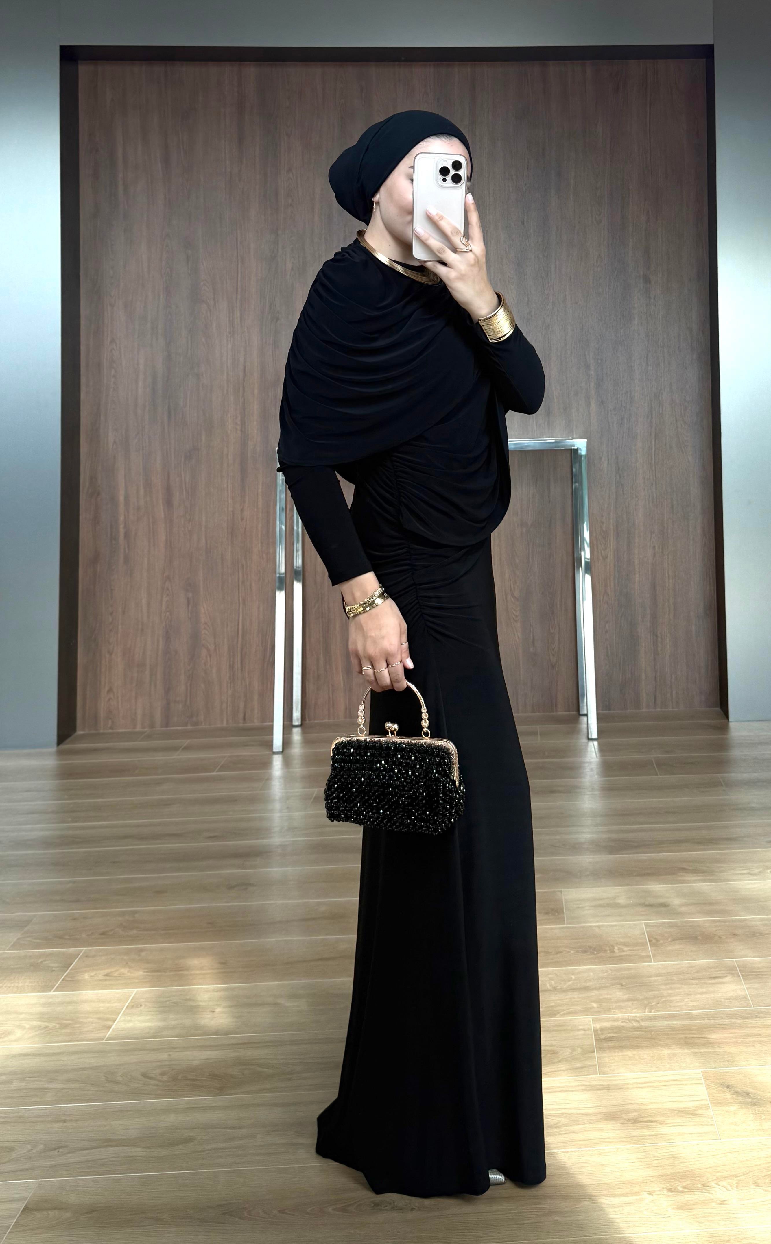 PANÇO SANDY ELBİSE SİYAH