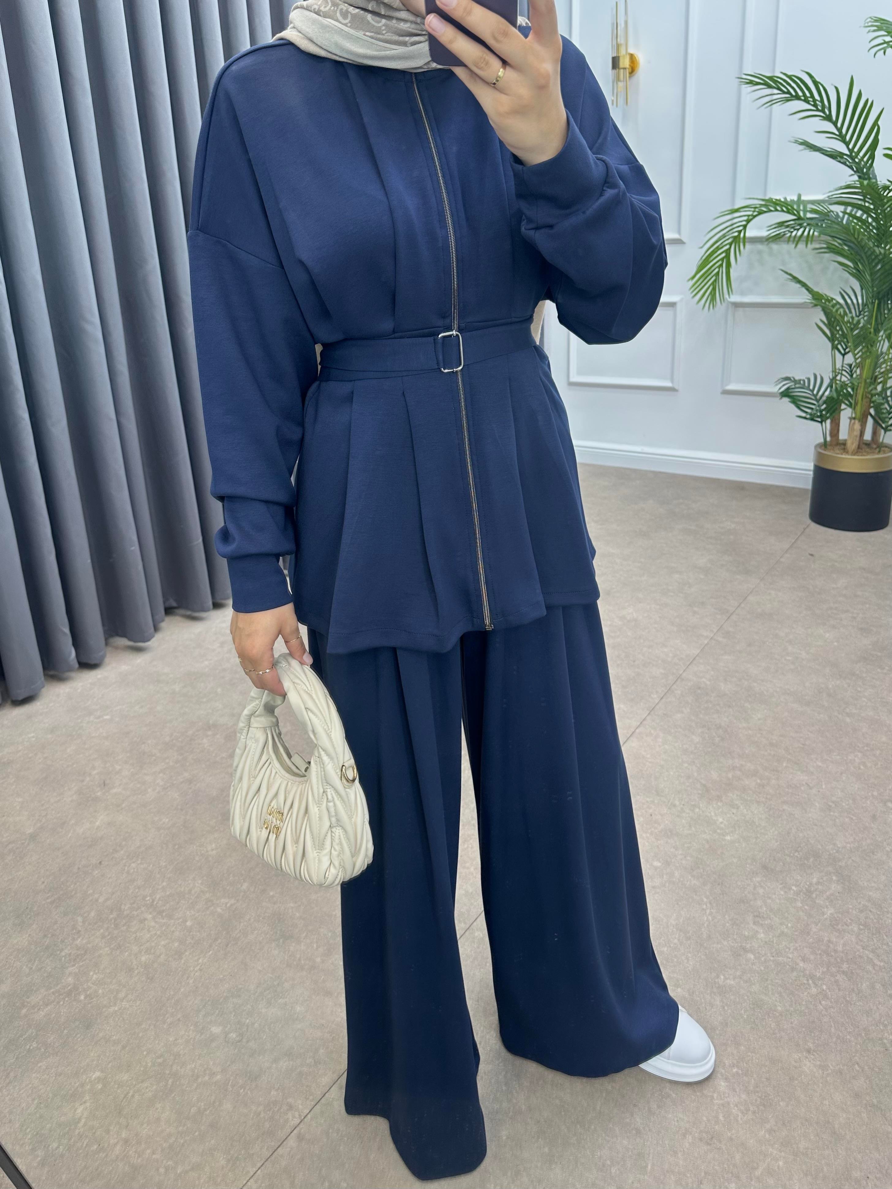 PENSLİ PANTOLONLU TAKIM LACİVERT