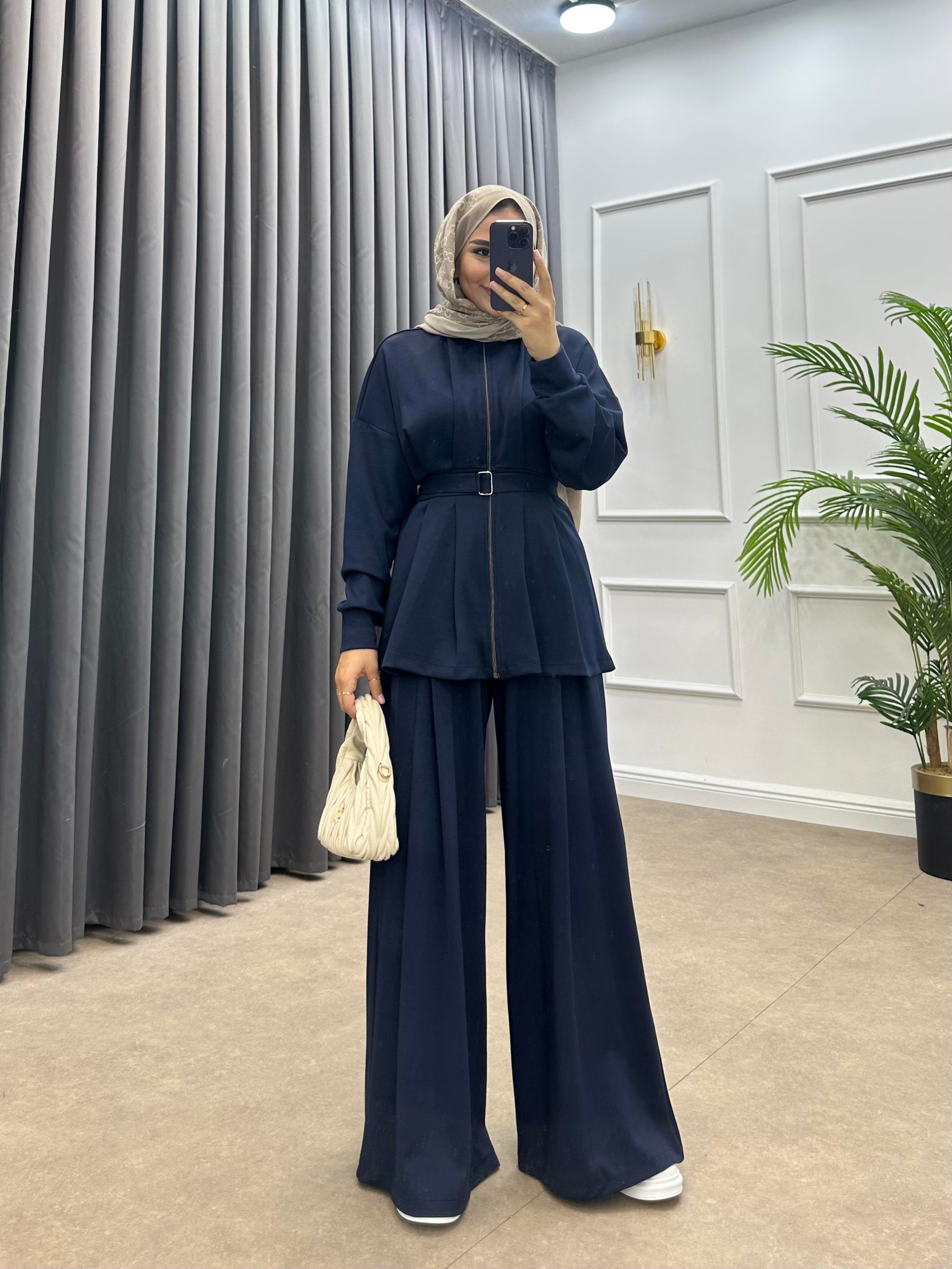 PENSLİ PANTOLONLU TAKIM LACİVERT