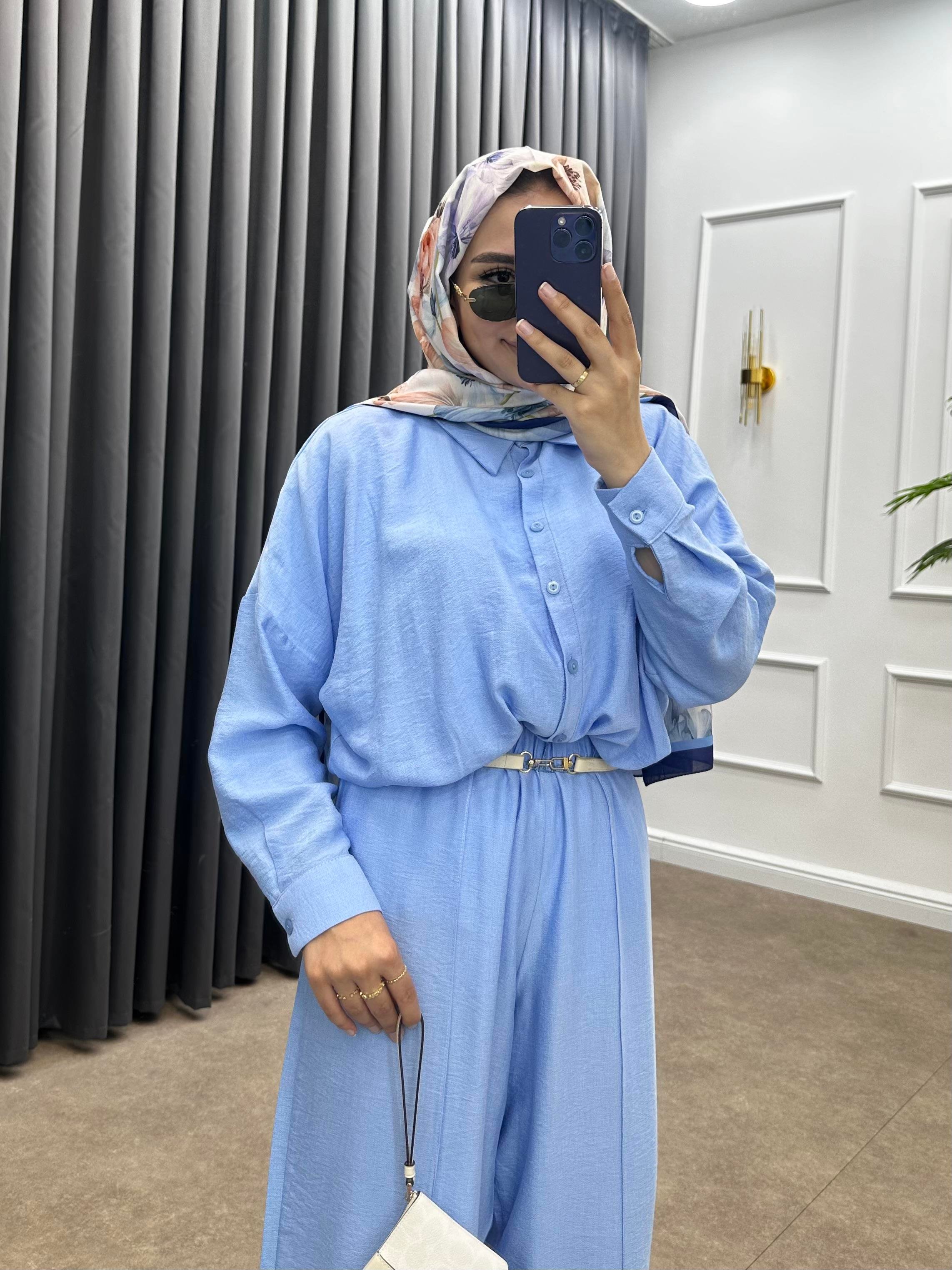 PİGA ŞALVARLI TAKIM BEBE MAVİSİ