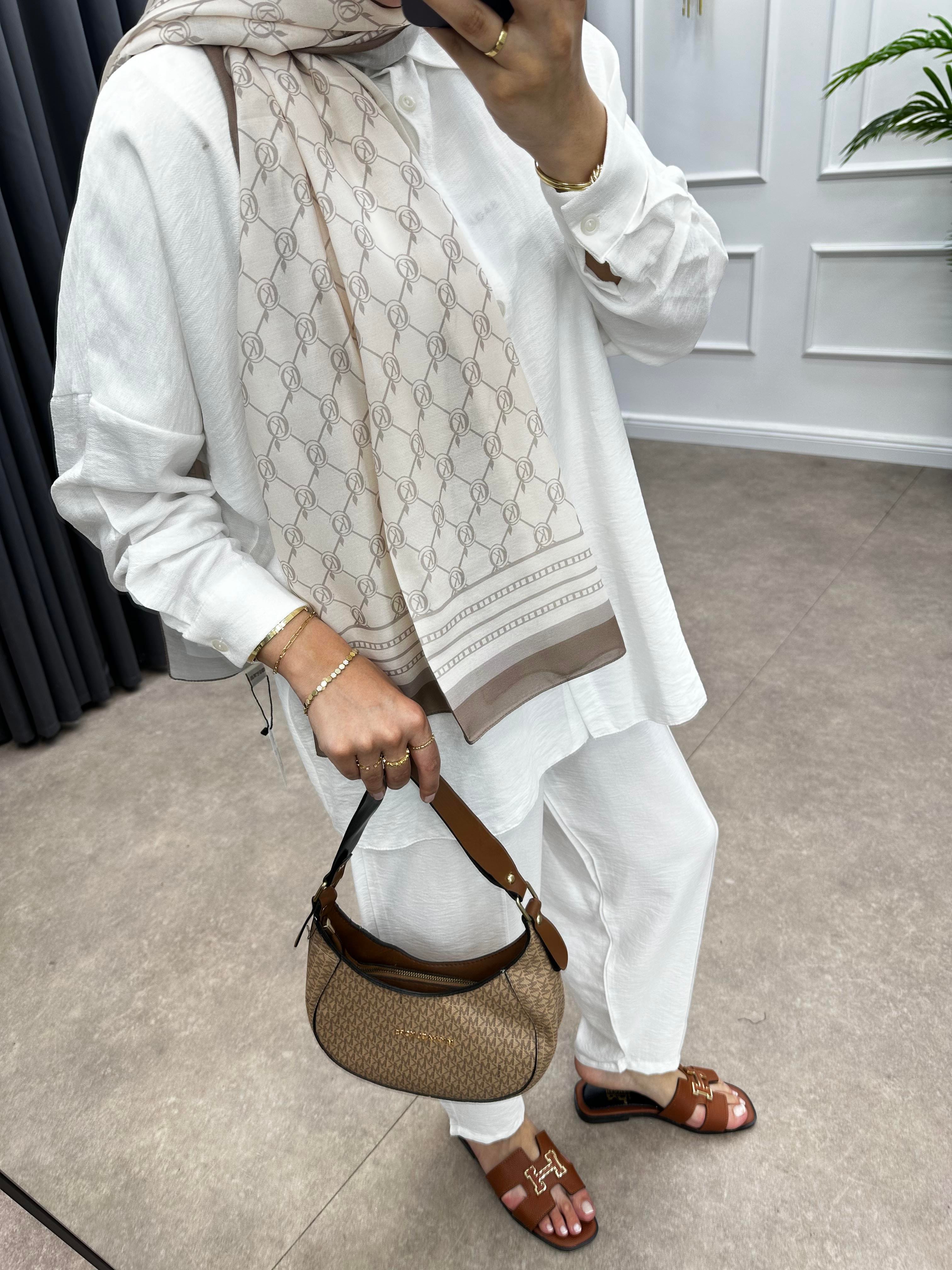 PİGA ŞALVARLI TAKIM BEYAZ