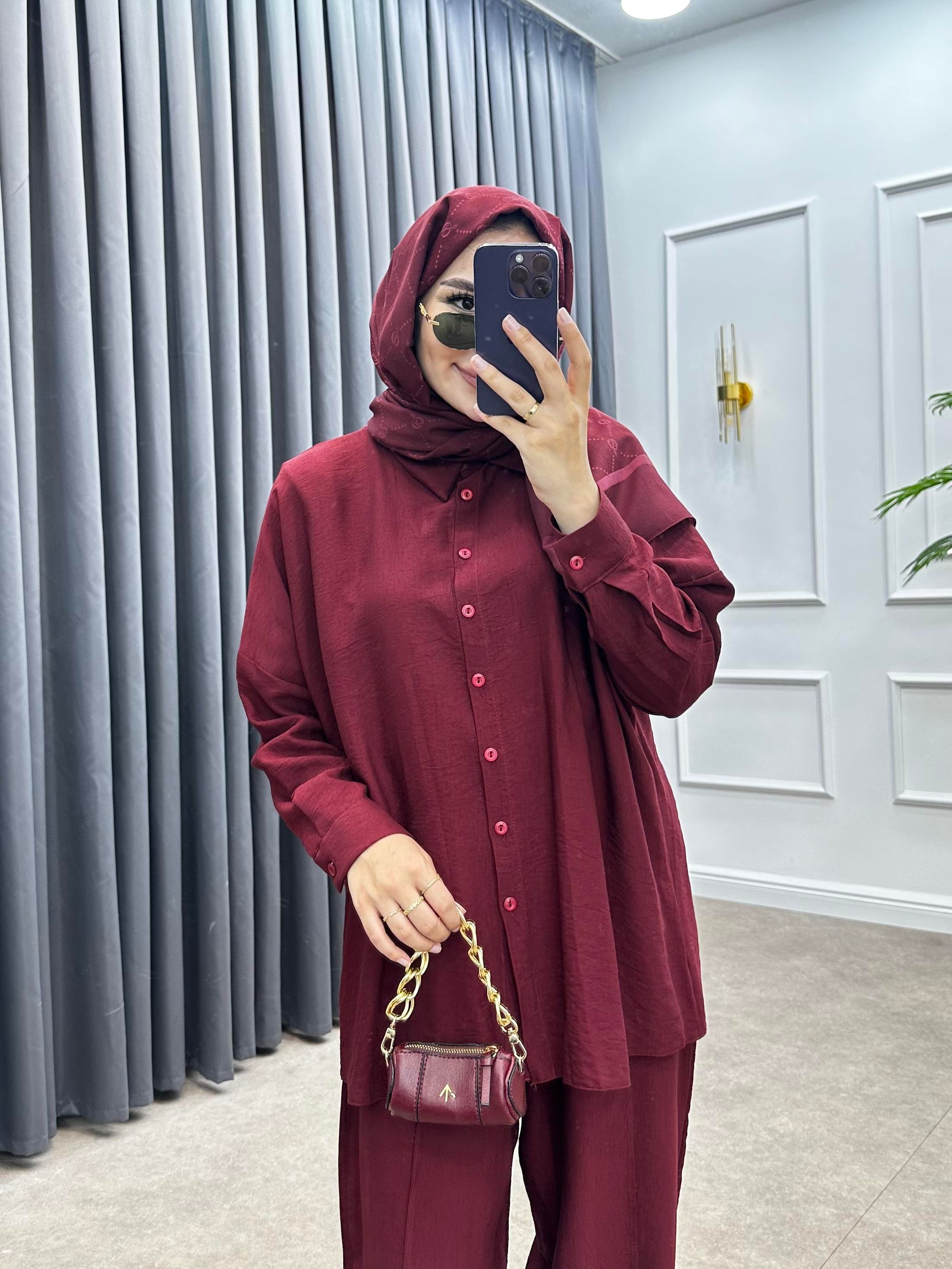 PİGA ŞALVARLI TAKIM BORDO