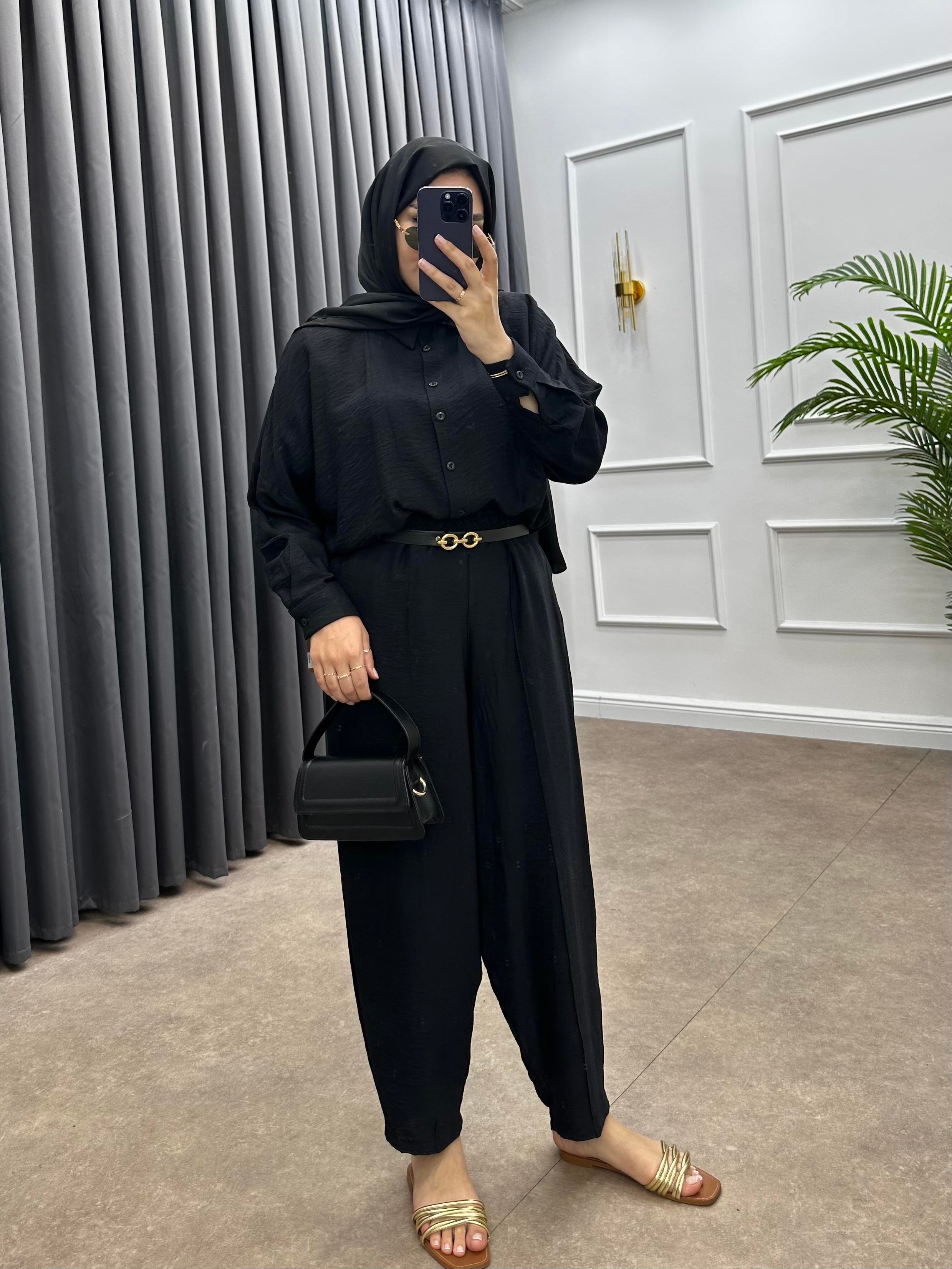 PİGA ŞALVARLI TAKIM SİYAH