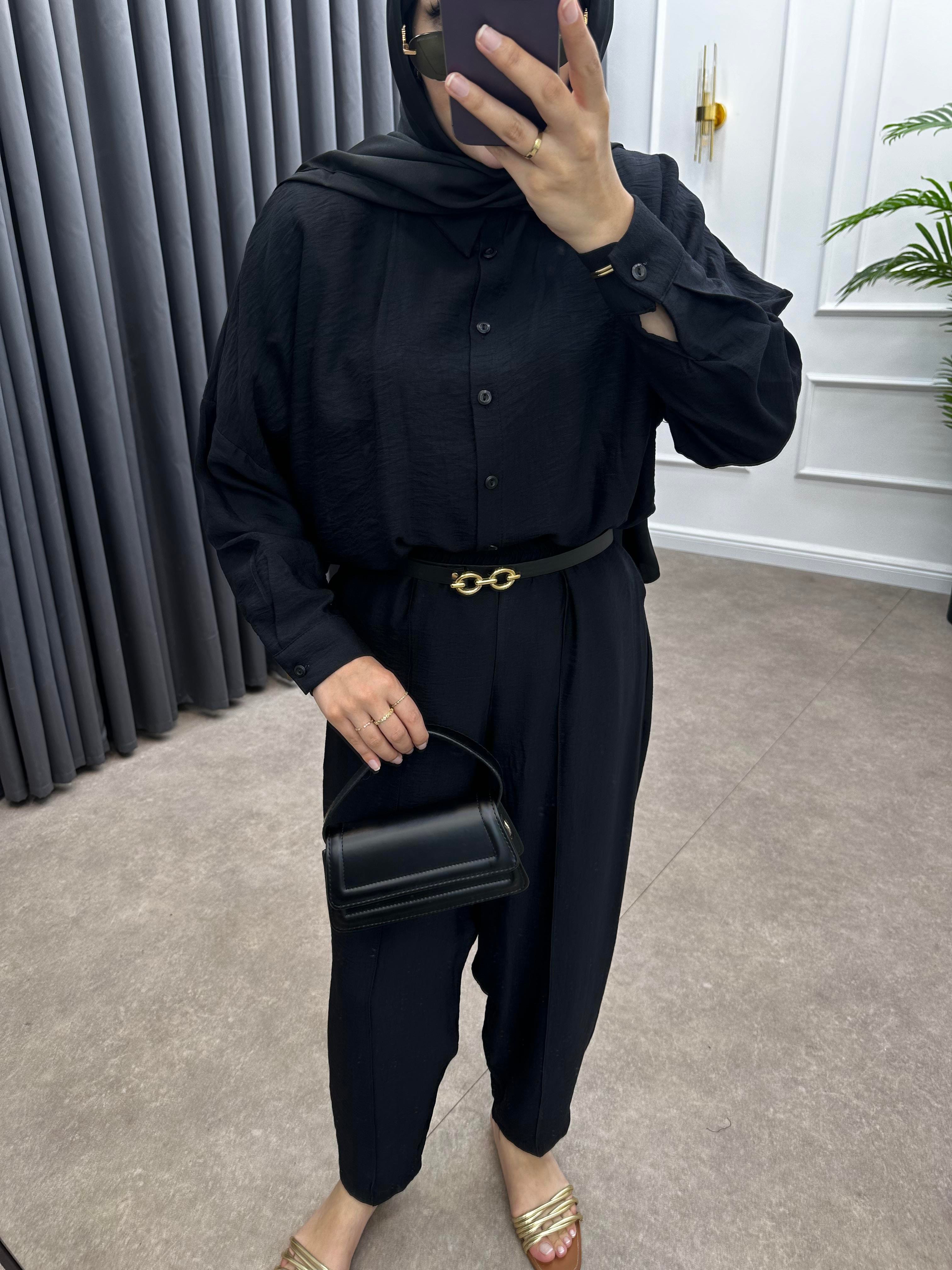 PİGA ŞALVARLI TAKIM SİYAH