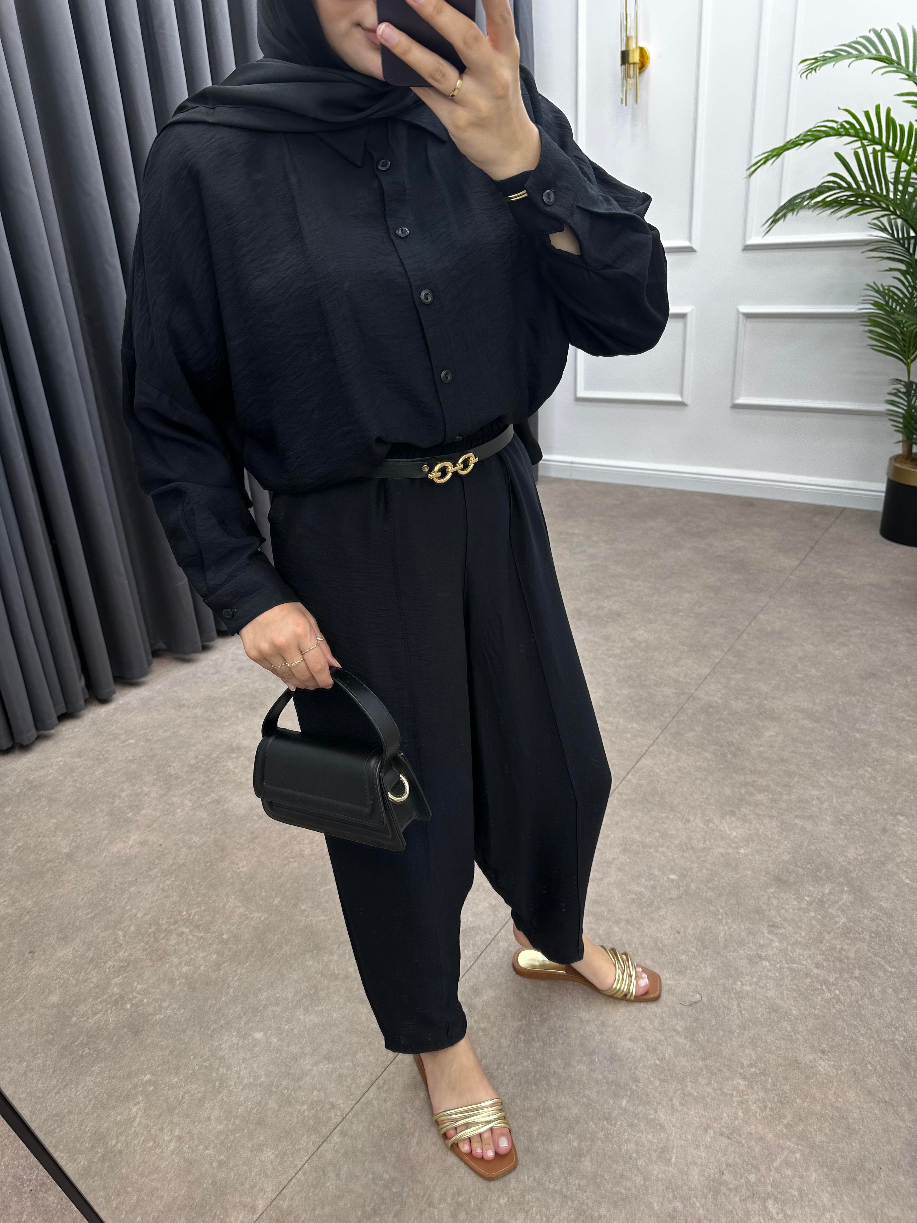 PİGA ŞALVARLI TAKIM SİYAH