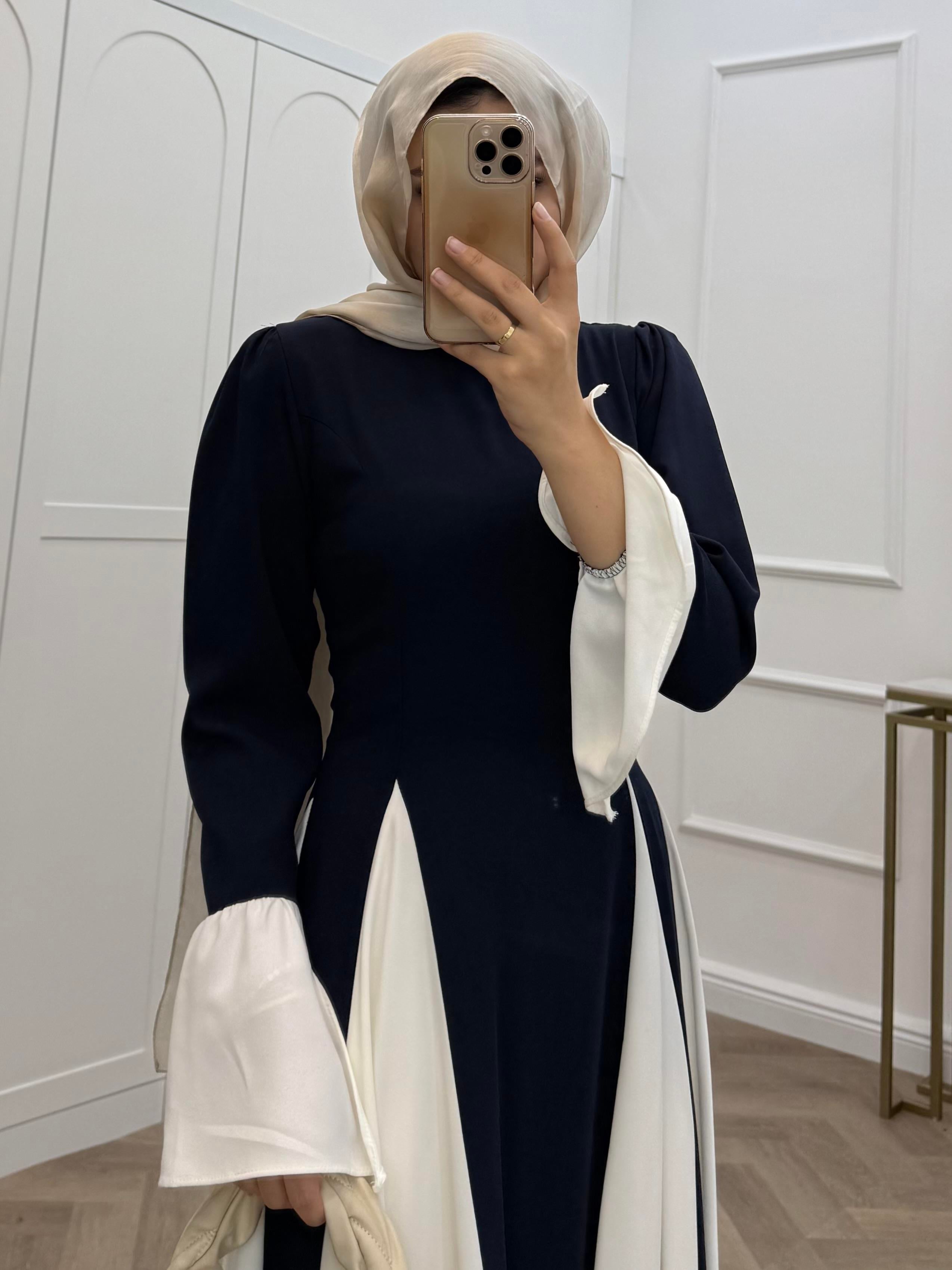 POLYANNA KREP ELBİSE LACİVERT