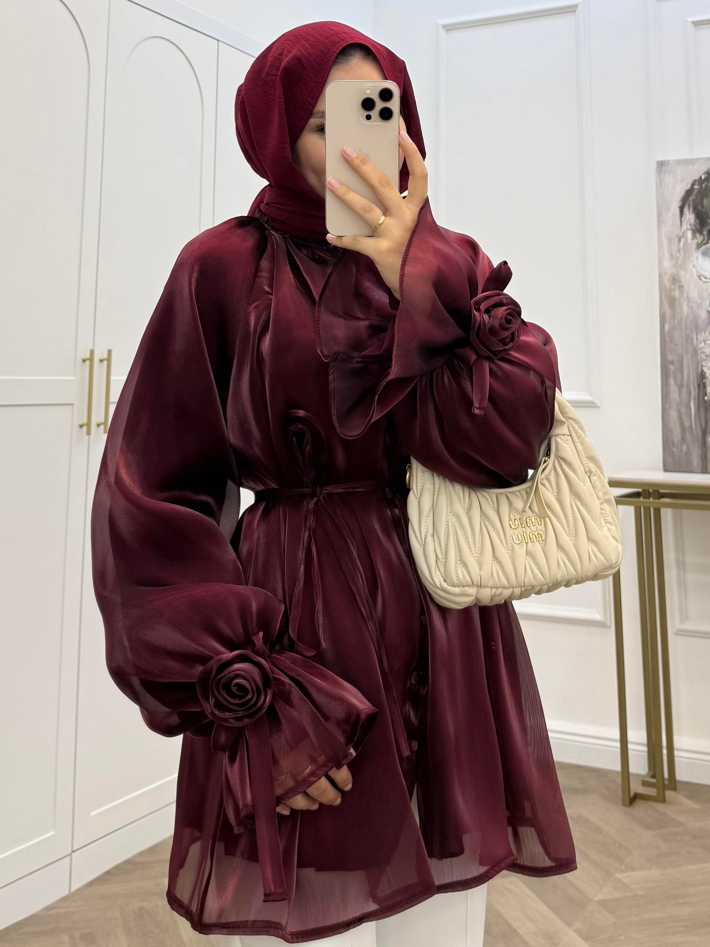 PREMİUM ORGANZE GÖMLEK BLUZ BORDO