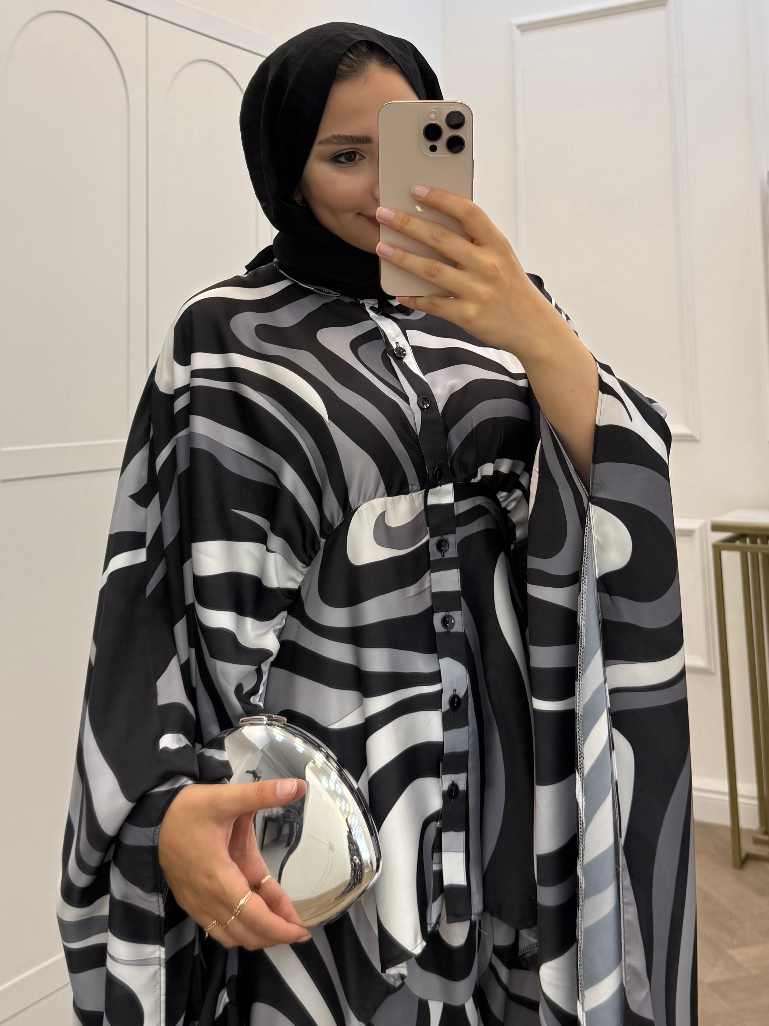 PULİ SATEN PANTOLONLU TAKIM SİYAH