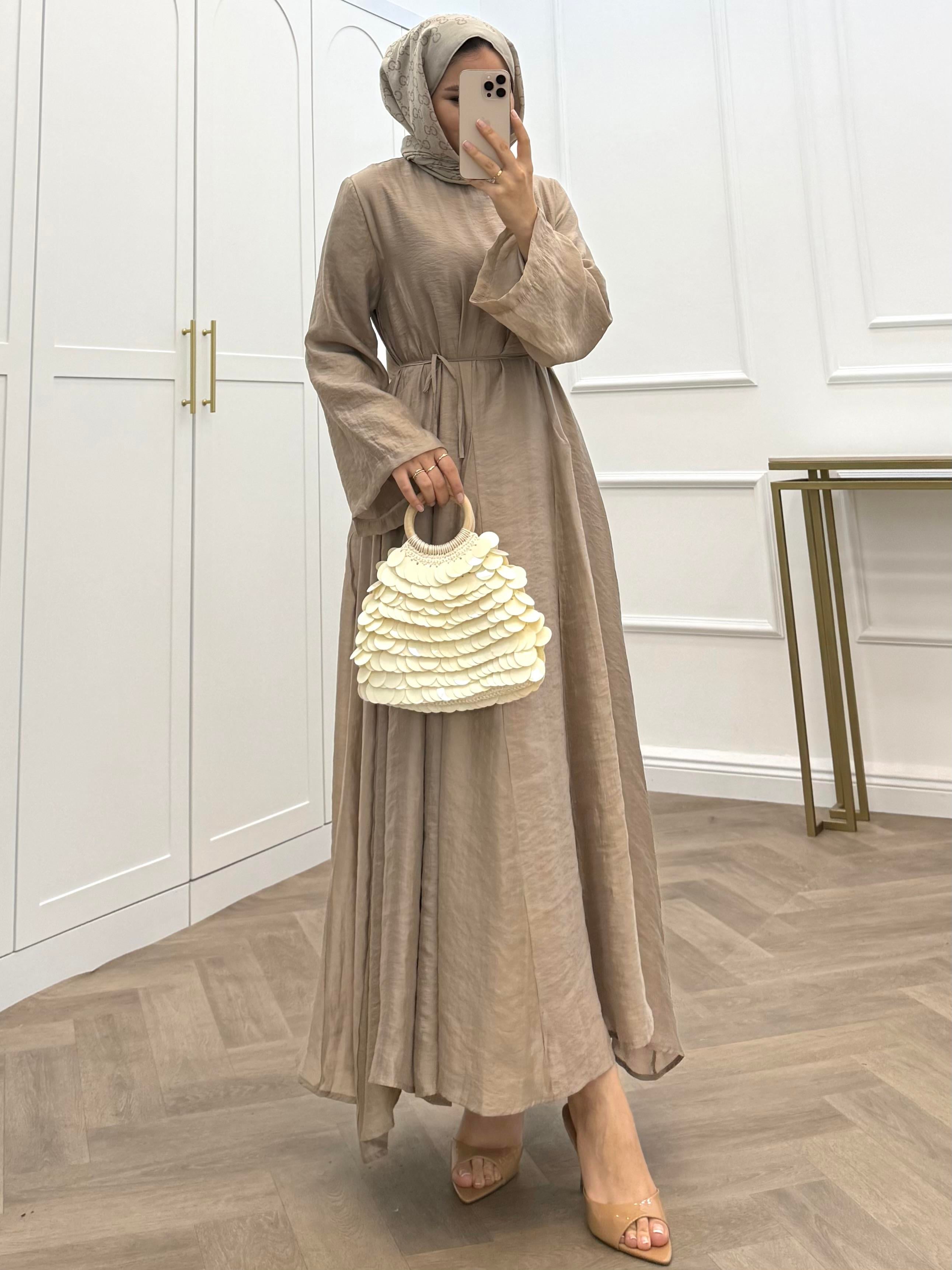 RİSSA ŞİFON ELBİSE BEJ