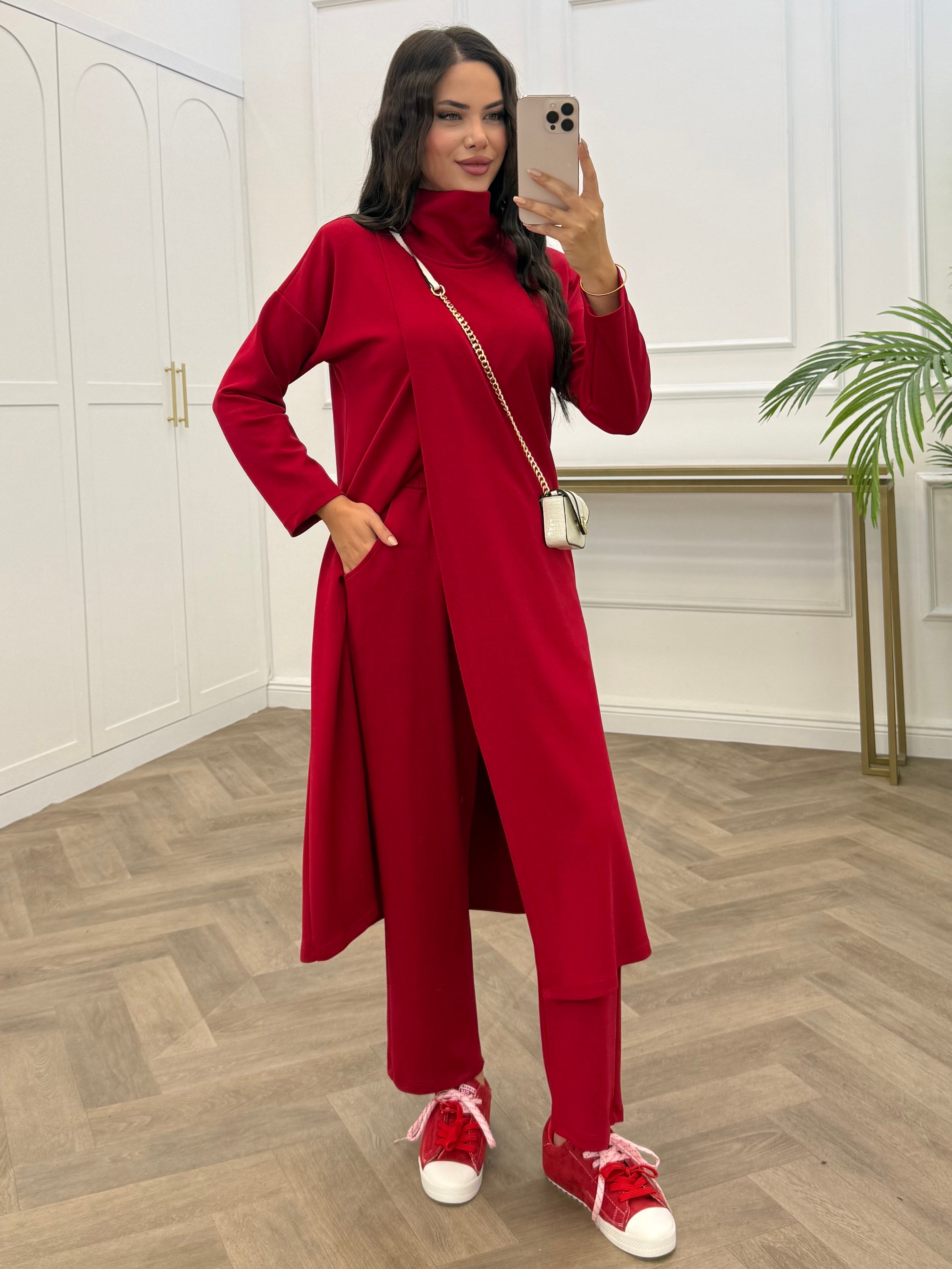 ROSSO TUNİKLİ OYSHO TAKIM KIRMIZI