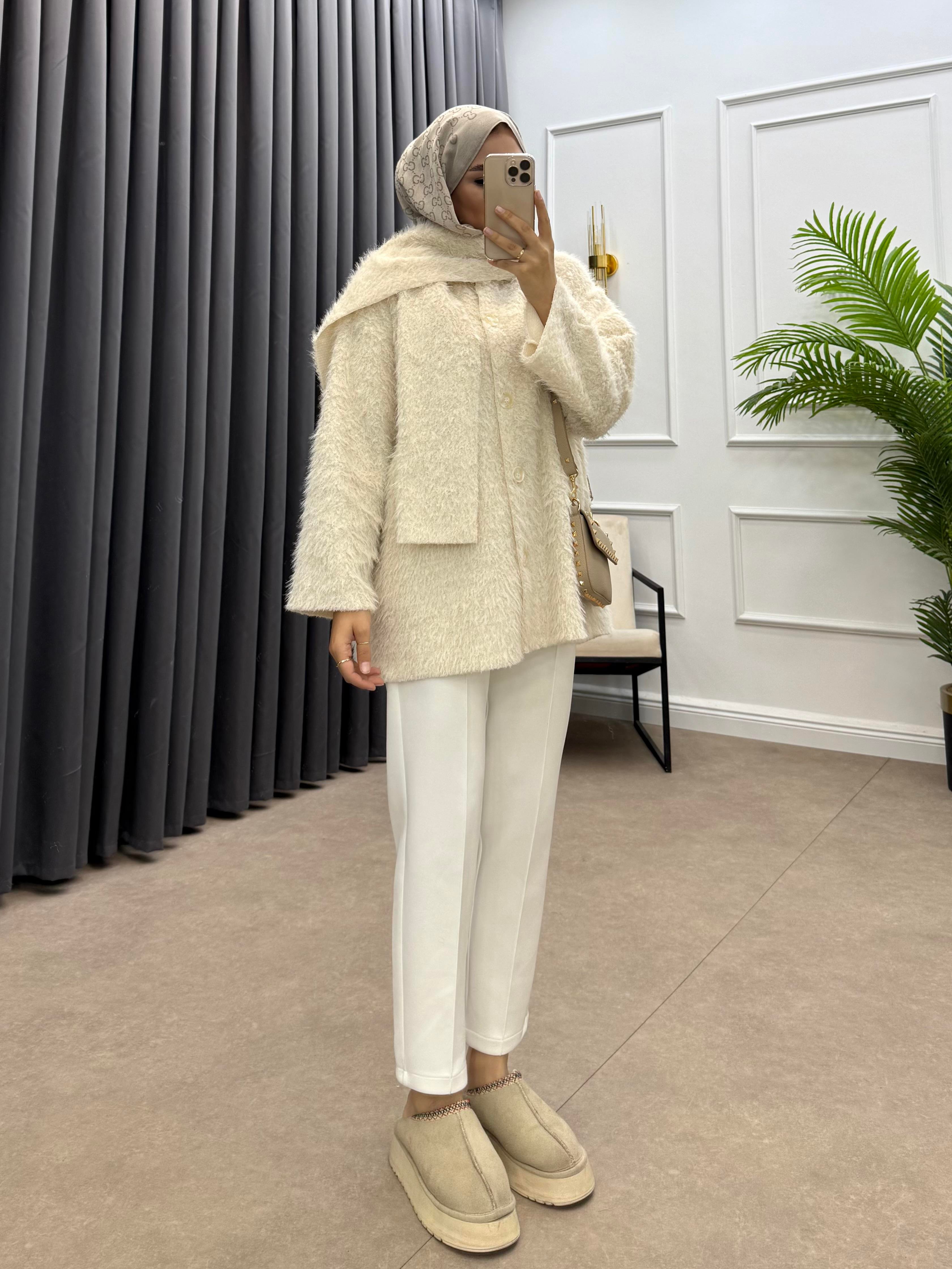 ŞAL DETAY KAŞE CEKET TAŞ