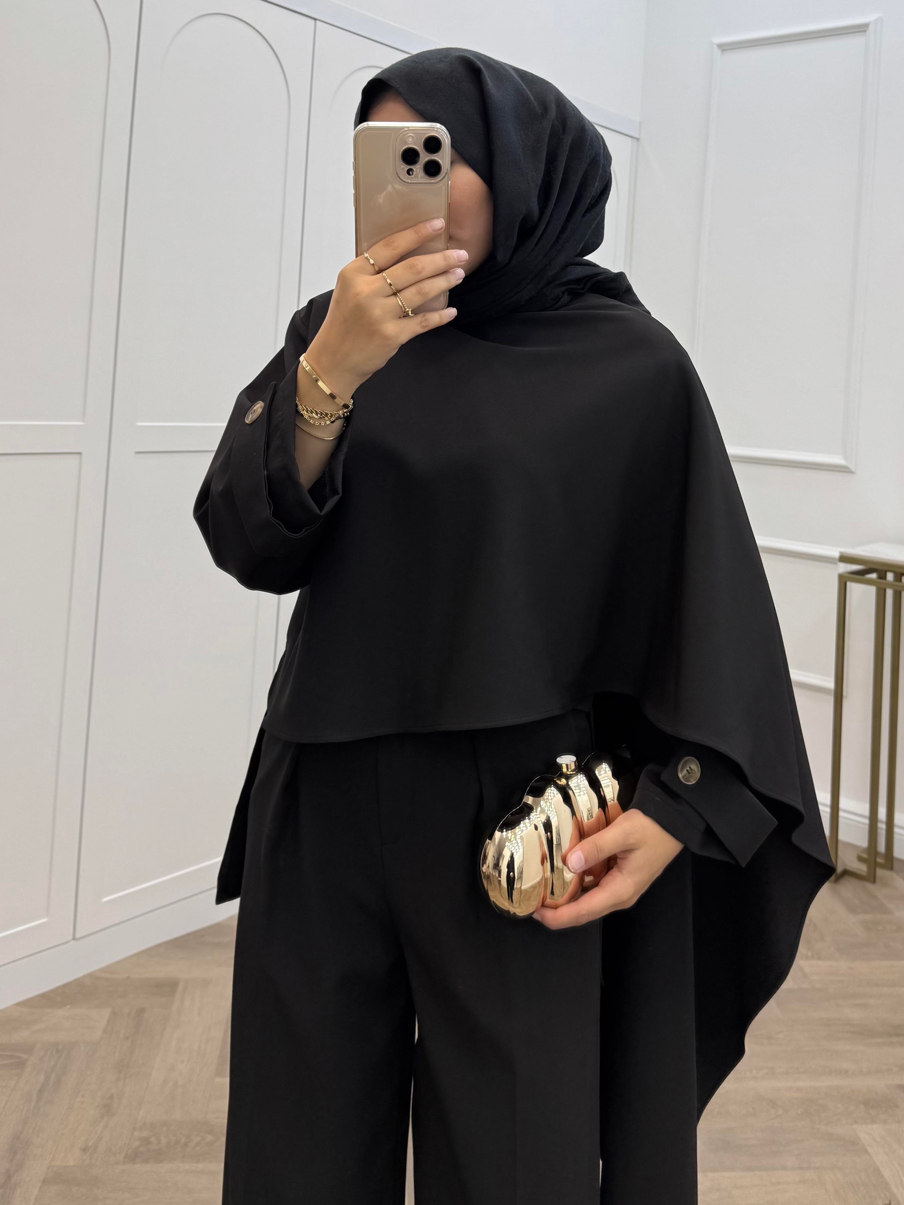 ŞAL DETAY KOL APOLETLİ PANTOLONLU TAKIM SARI