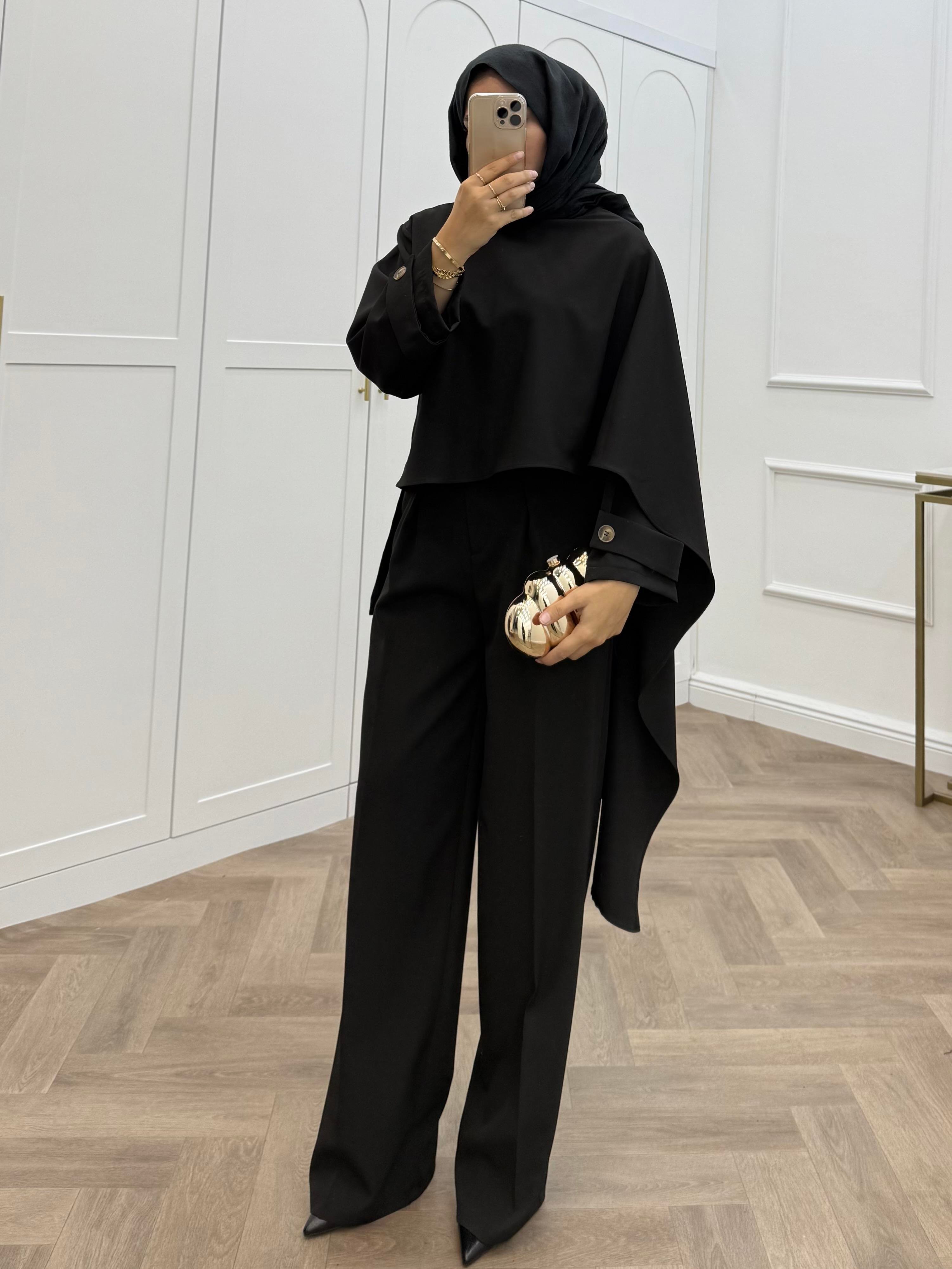 ŞAL DETAY KOL APOLETLİ PANTOLONLU TAKIM SARI