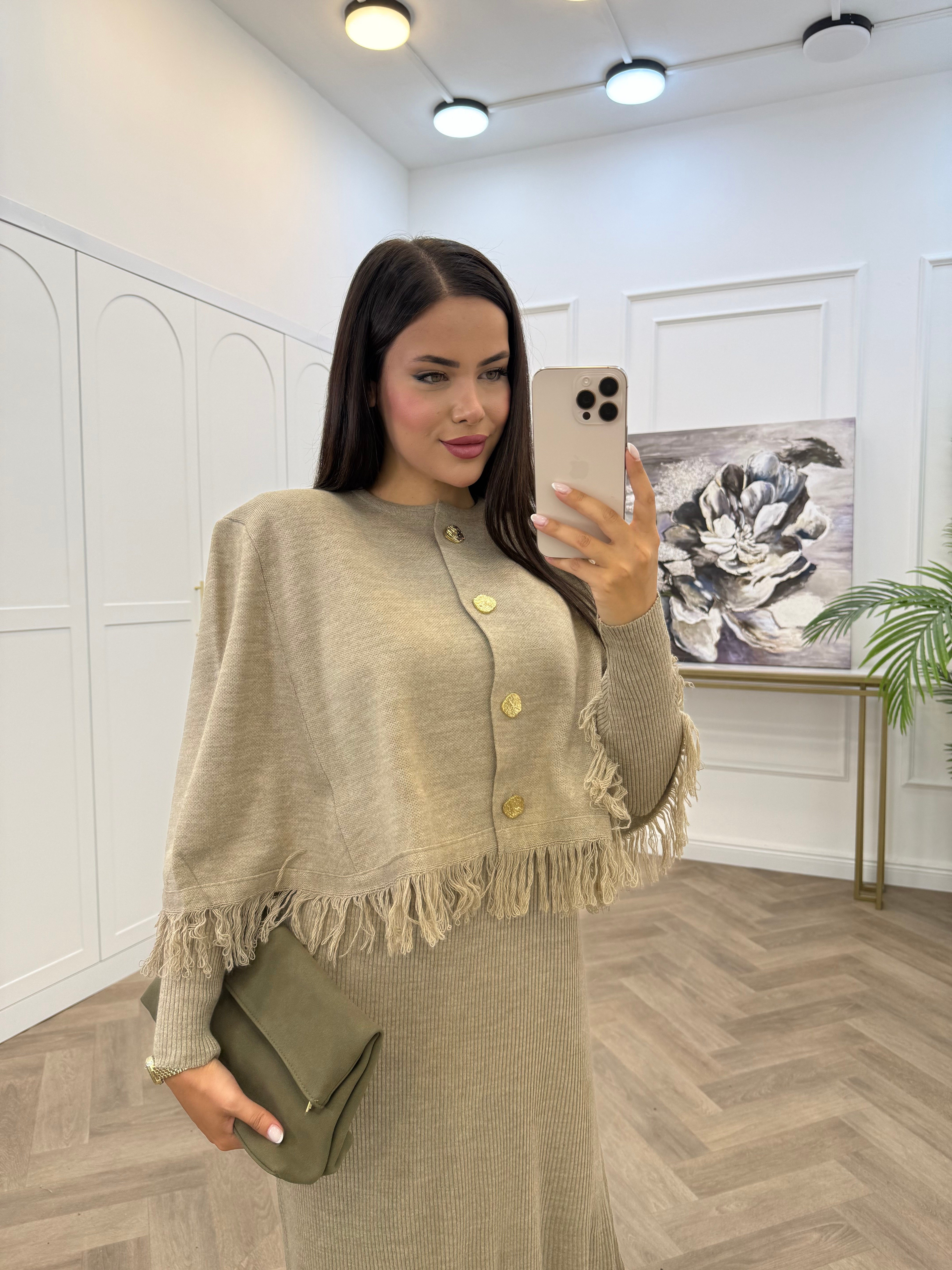 SALDA CEKETLİ TRİKO TAKIM BEJ