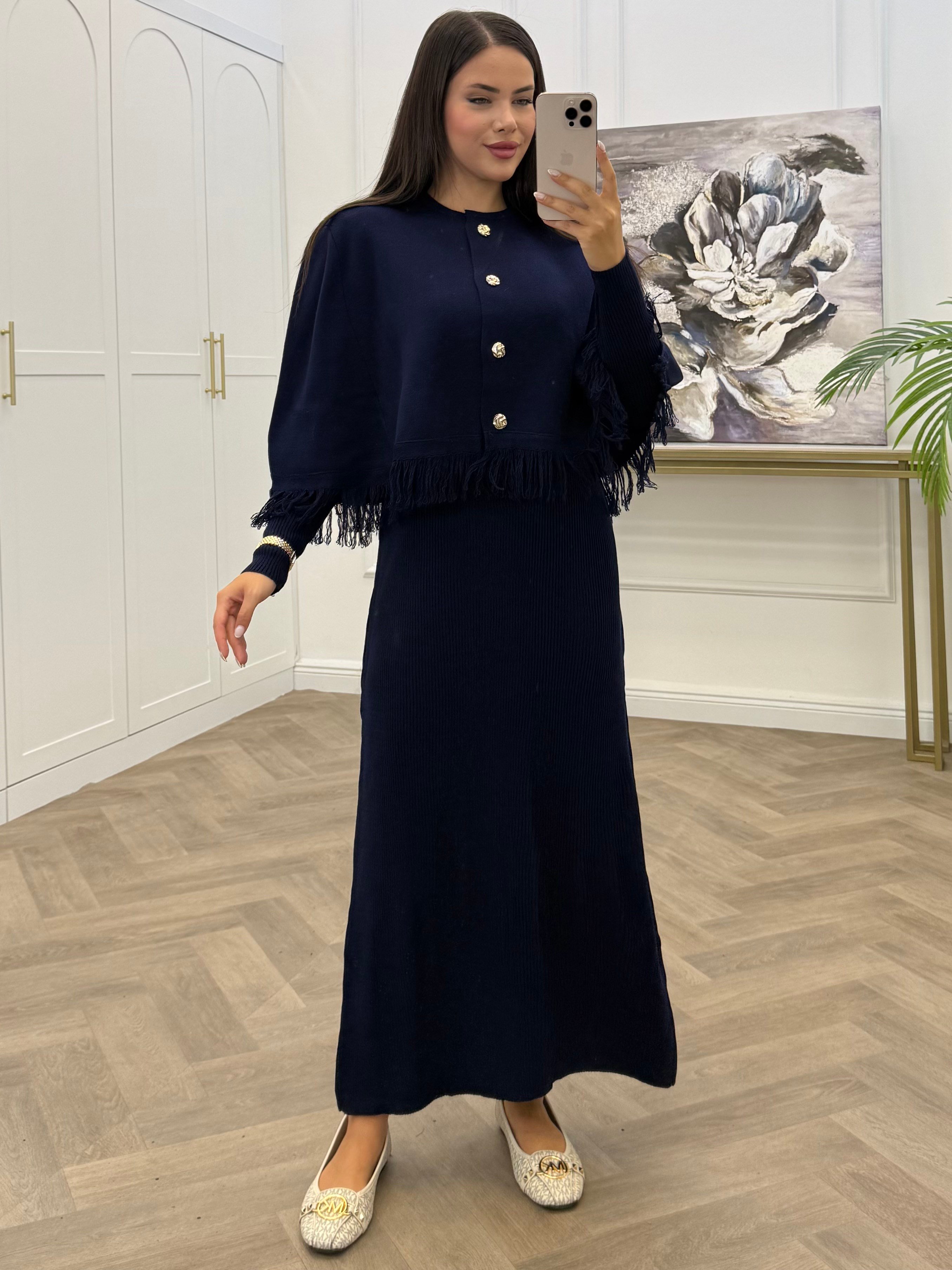 SALDA CEKETLİ TRİKO TAKIM LACİVERT