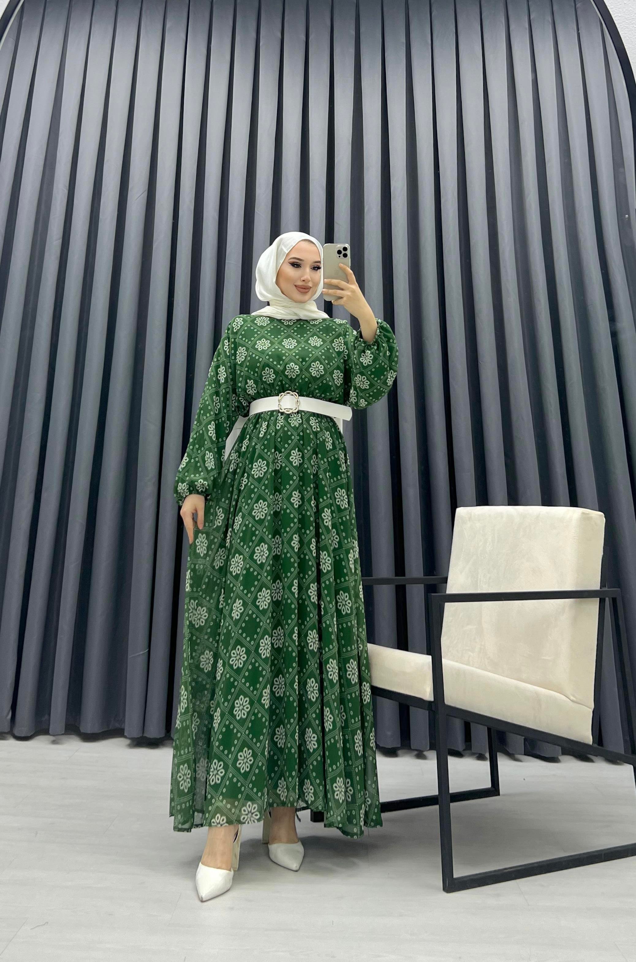 SEMA MODEL ELBİSE ZÜMRÜT YEŞİL