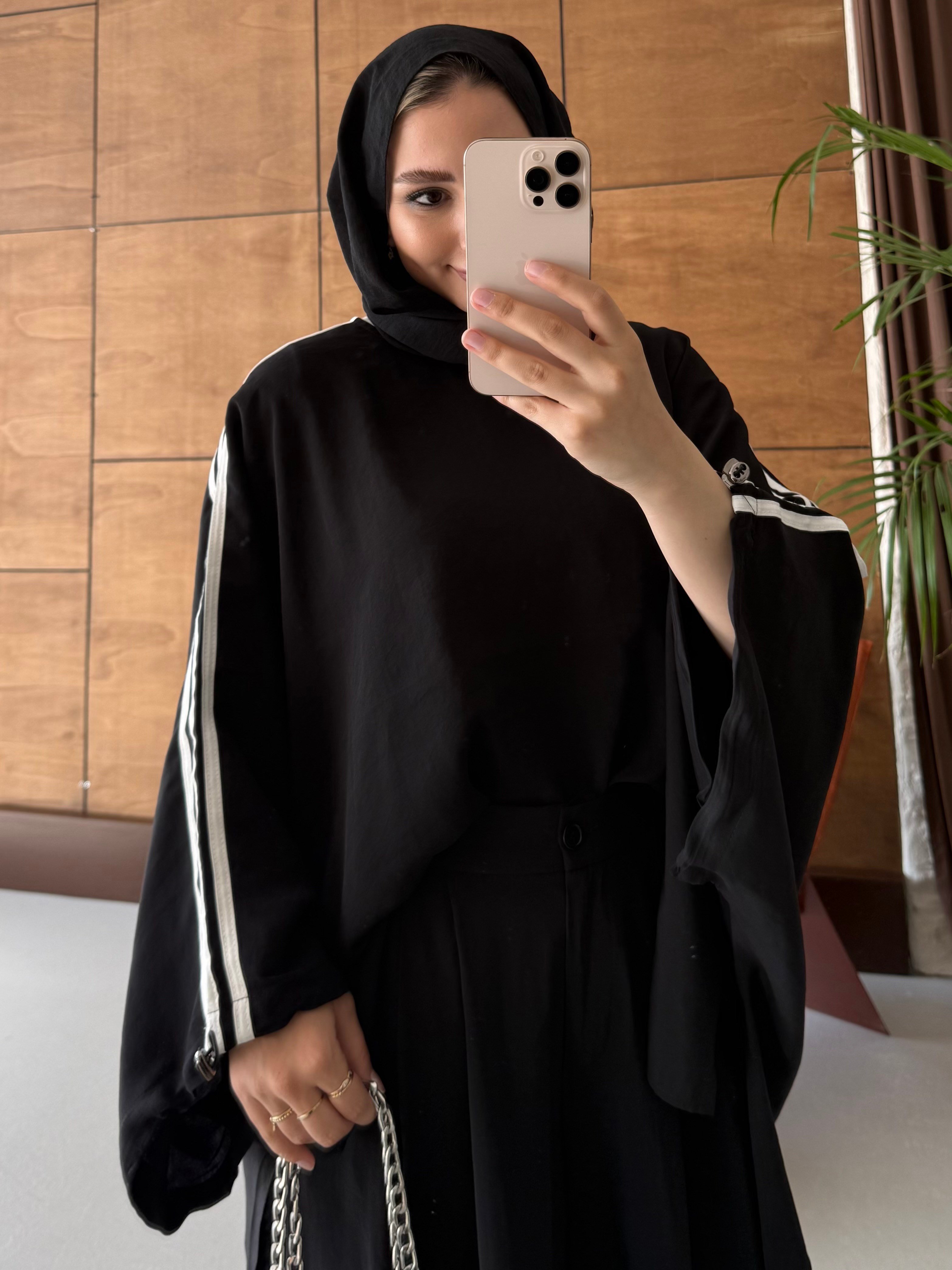 ŞERİTLİ PELERİN TAKIM SİYAH