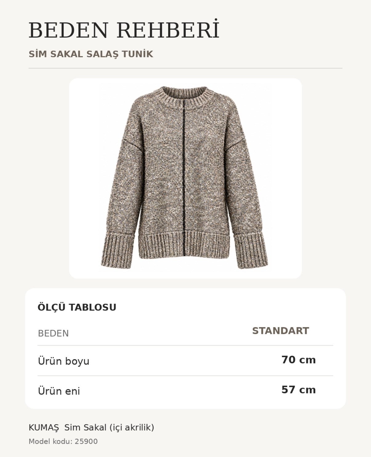 SİM SAKAL SALAŞ TUNİK SİLVER