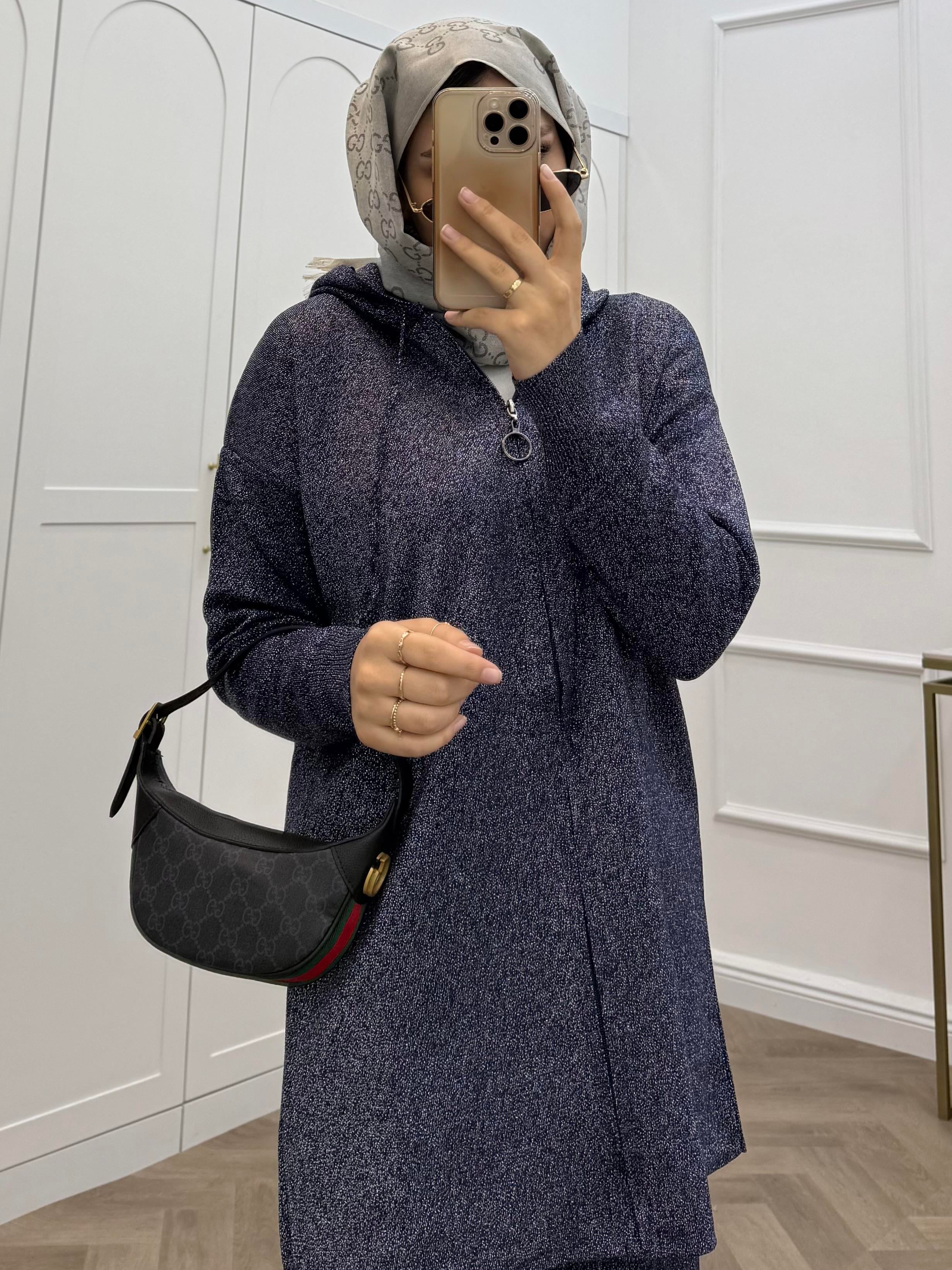 SİMLİ ÇELİK ÖRME TAKIM LACİVERT