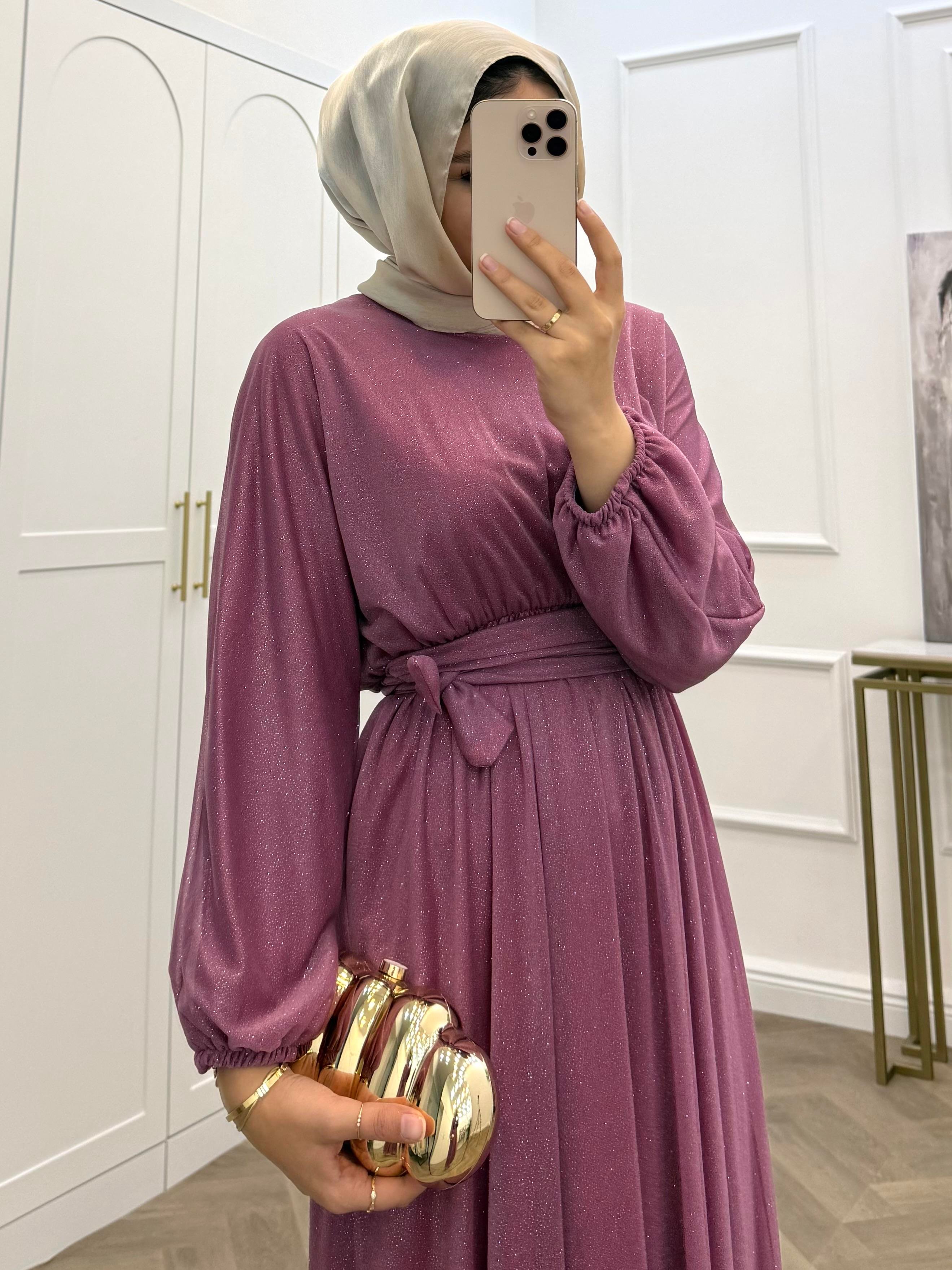 SİMLİ TÜL ELBİSE FACU PEMBE