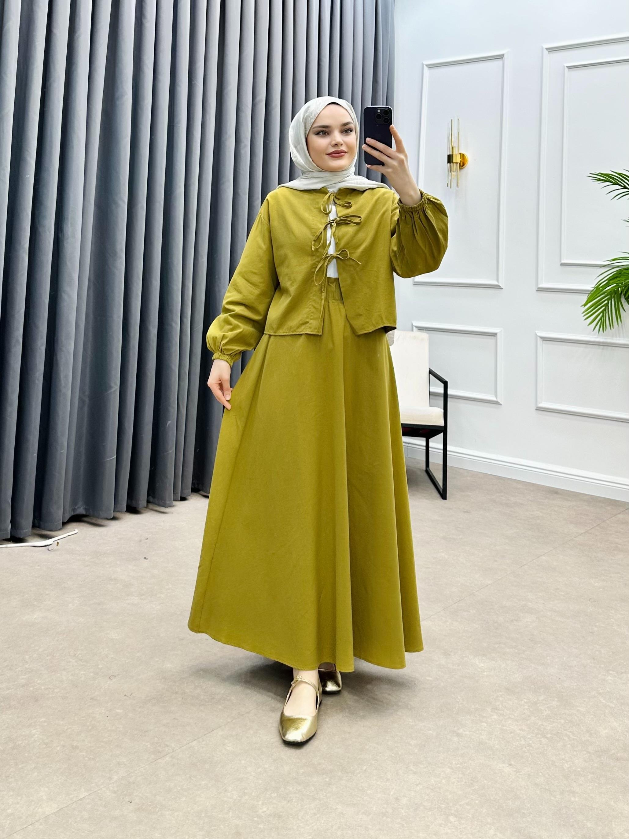 SOVE ETEKLİ KETEN TAKIM YAĞ YEŞİLİ