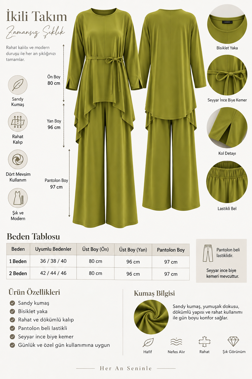 SULTAN SANDY PANTOLONLY TAKIM KAHVE